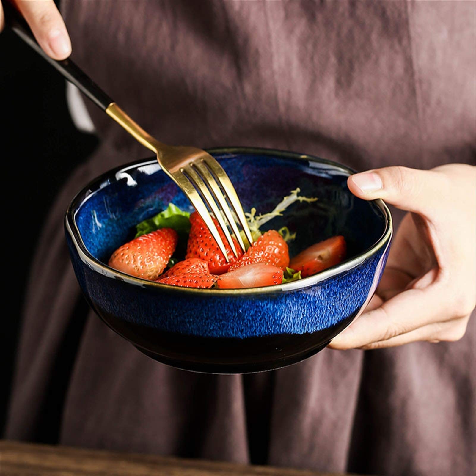 Miski sałatkowe ceramiczna salaterka miska ceramiczna kolor podszkliwny zupa miska na makaron owoce miska deserowa piec duża miska miski do kuchni