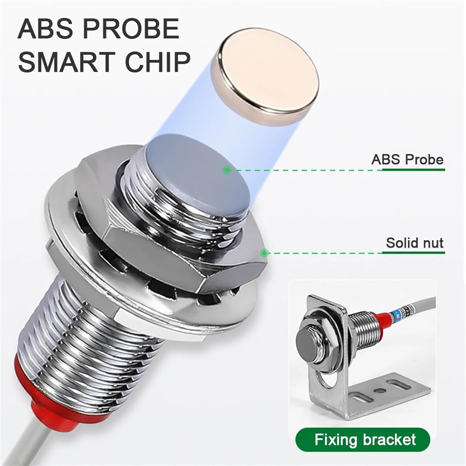 Hall Magnetic Switch NJK Proximity Inductive Sensor M8 M12 M18 NPN/PNP NO/NC 24V Hall Effect Proximity Sensor (Color : NJK-5001, Size : PNP NO_S-POLE INDUCTION)