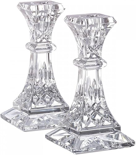 Waterford Lismore pulgadas candelabro de vidrio titulares 2unidades
