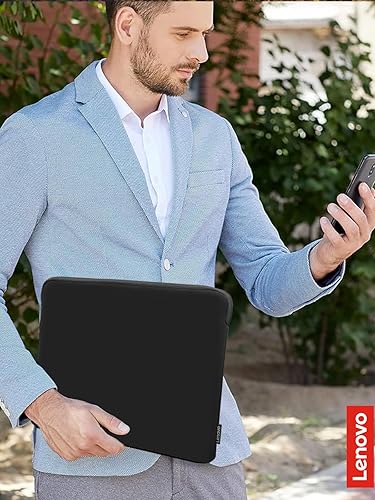 Miniatura 7 de Lenovo Funda básica para laptop de 14 pulgadas, compatible con MacBook AirPro, material de neopreno, forro polar suave, apertura superior con