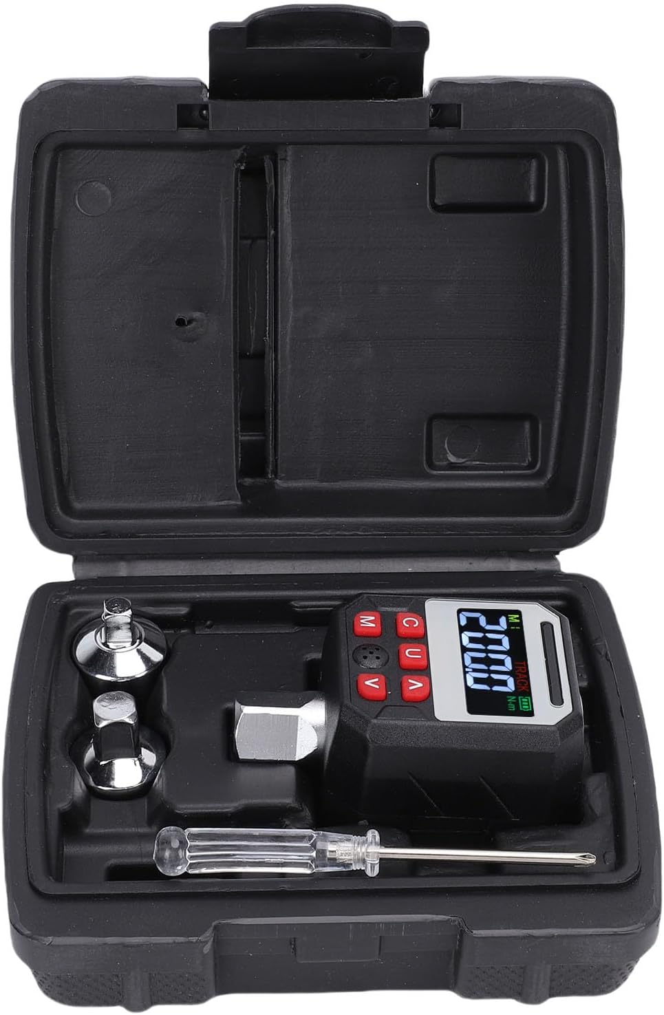 1/2 Inch Digital Torque Wrench Adapter, 10-200Nm Digital Torque Wrench Calibration Tool with Buzzer and LED Flash Notification for Motorcycles Car Repair Engine Maintenance