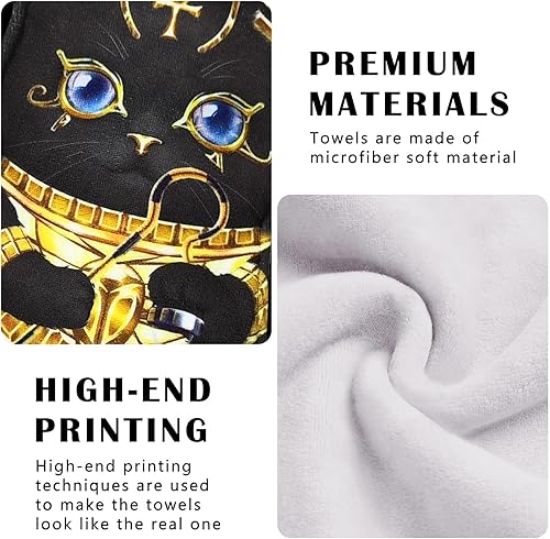 Miniatura 5 de Toallas de mano de gato para niños, toallas de gato para baño y cocina, toalla de decoración de gatos para niños, regalos de gatos para niñoscuentos