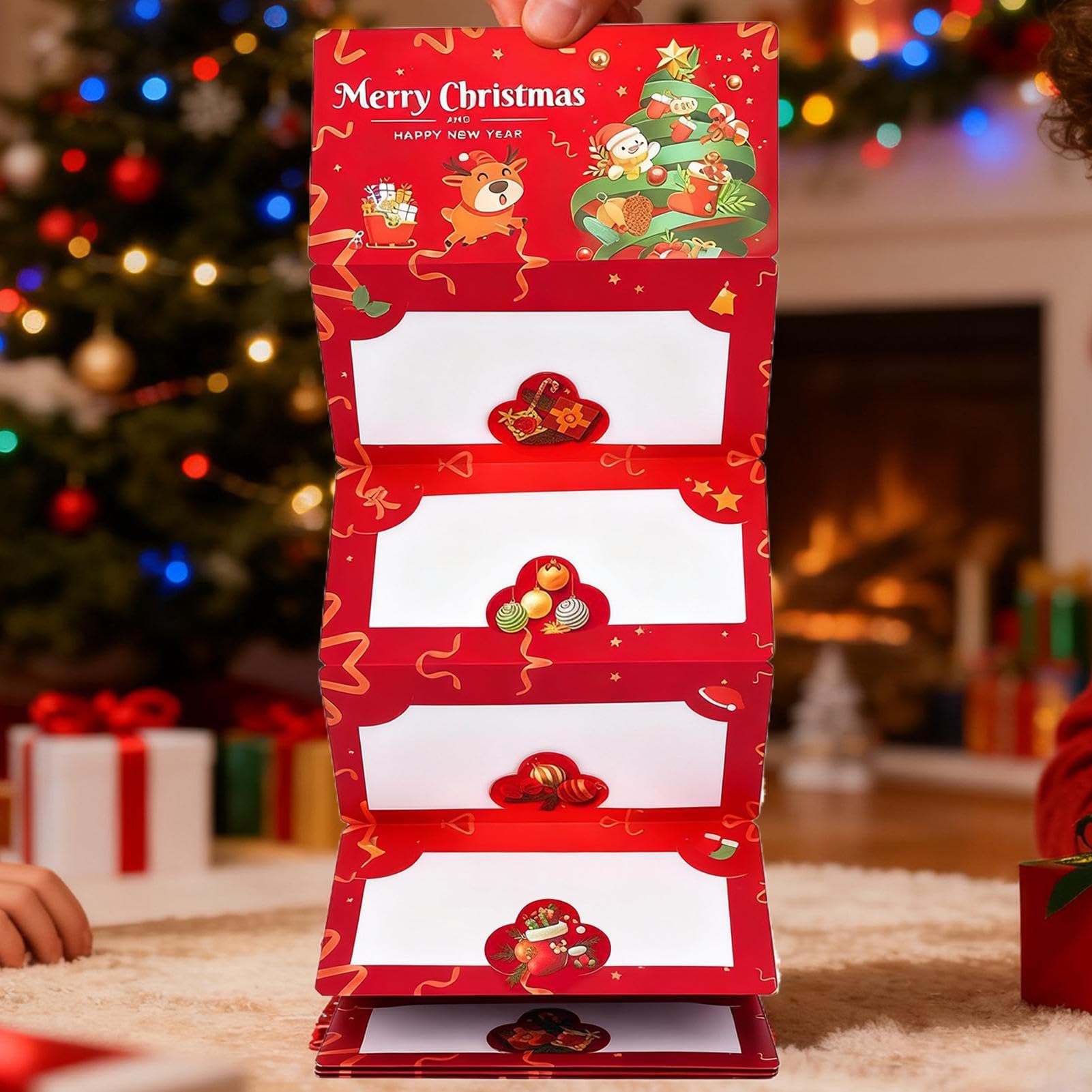 Hucha de Navidad, 10 Compartimentos, Soporte Plegable Festivo, Hucha de Navidad, para Festival, propuesta de Matrimonio, día de San Valentín, niños, cumpleaños, Adultos, Amigos, niños, Hombres