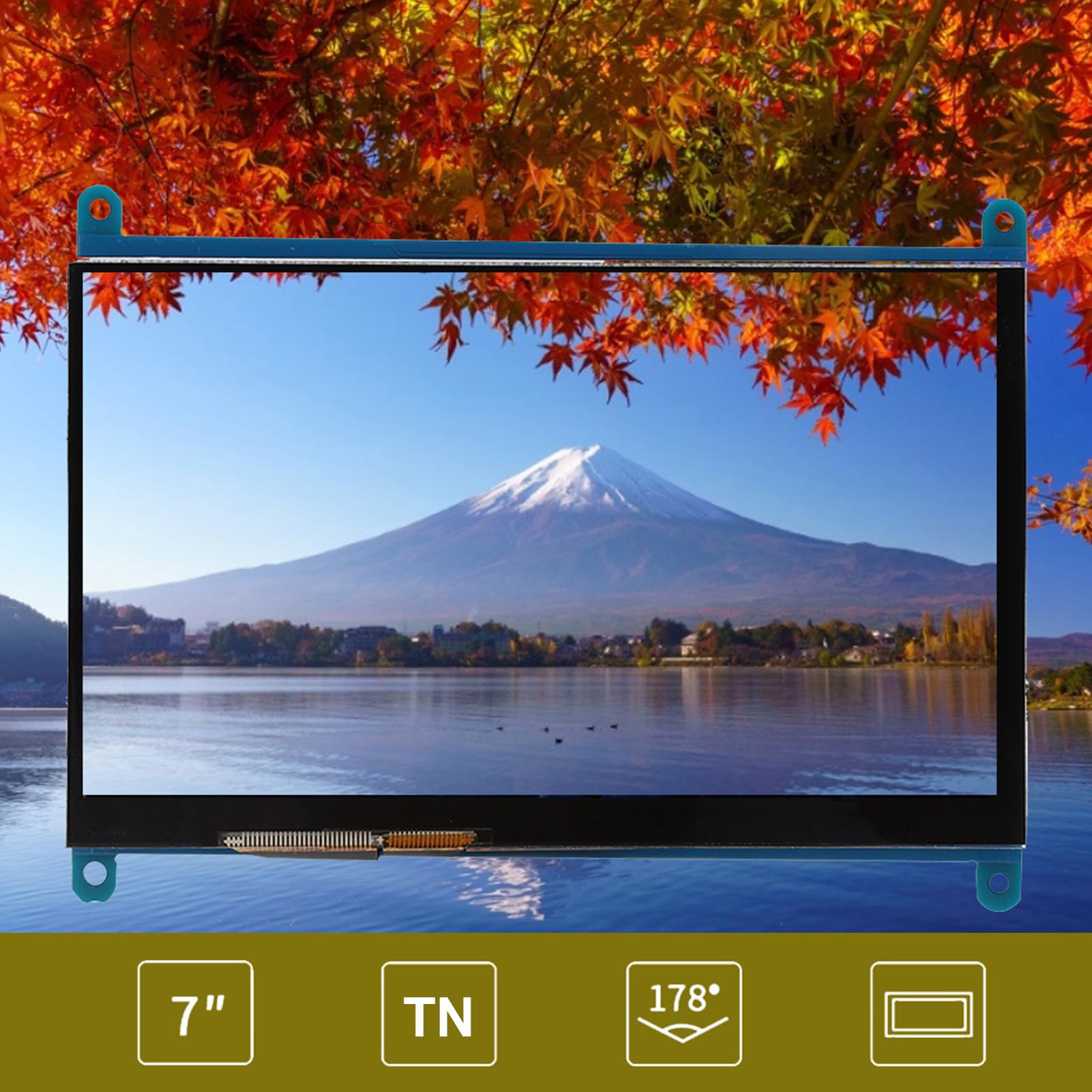 7-calowy ekran dotykowy HDMI LCD HD, monitor pojemnościowy 1024 x 600 dla, 5 profesjonalnych punktów dotykowych dla 3/2/1