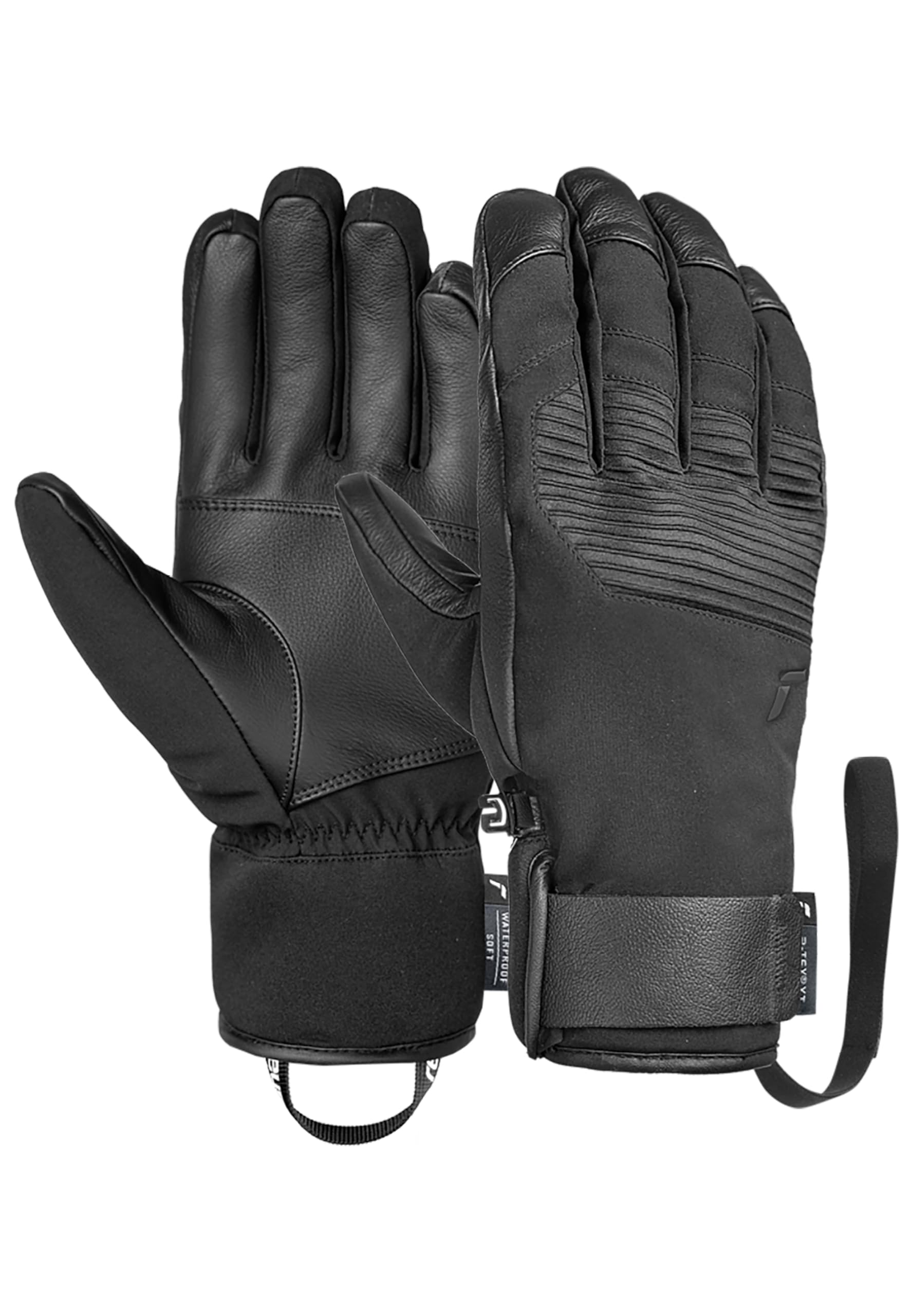 Reusch Andreas R-TEX XT Skihandschuhe Unisex – wasserdicht, Winddicht, atmungsaktiv, R-LOFT Isolation, Ziegenleder, Softshell, Knöchelschutz, verstärkte Finger, Grip-Silikon, für Damen & Herren