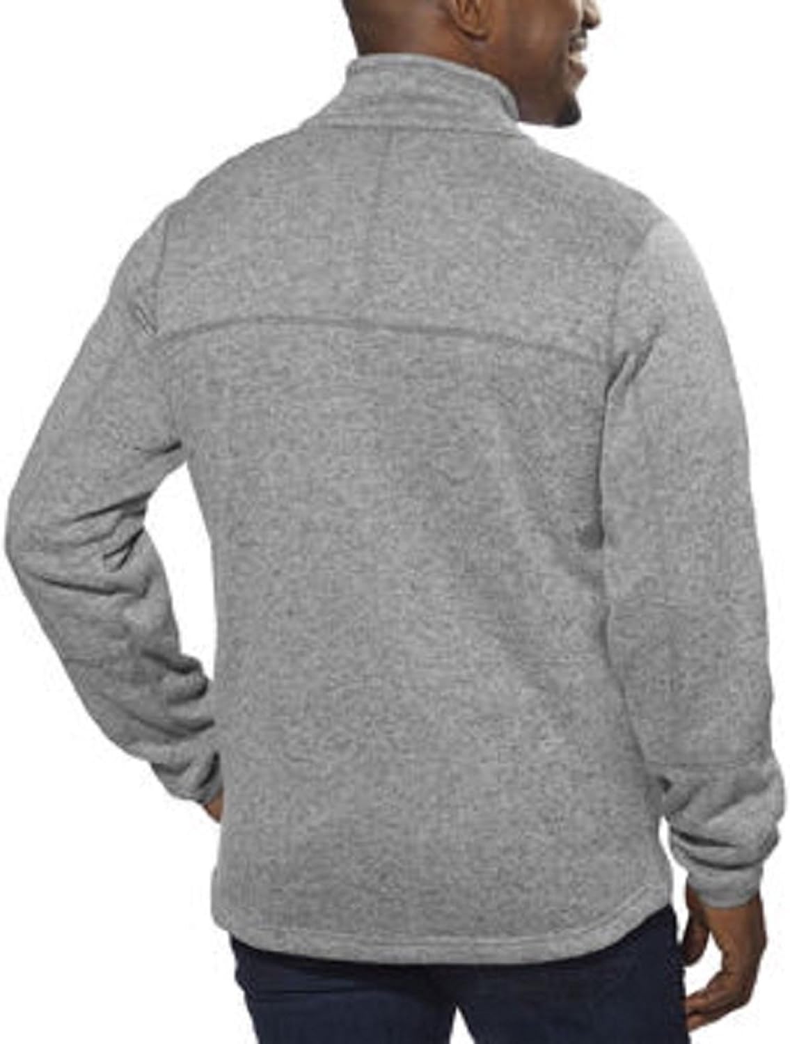 Avalanche Men's Full Zip Fleece Jacket-Dove Gray, Medium