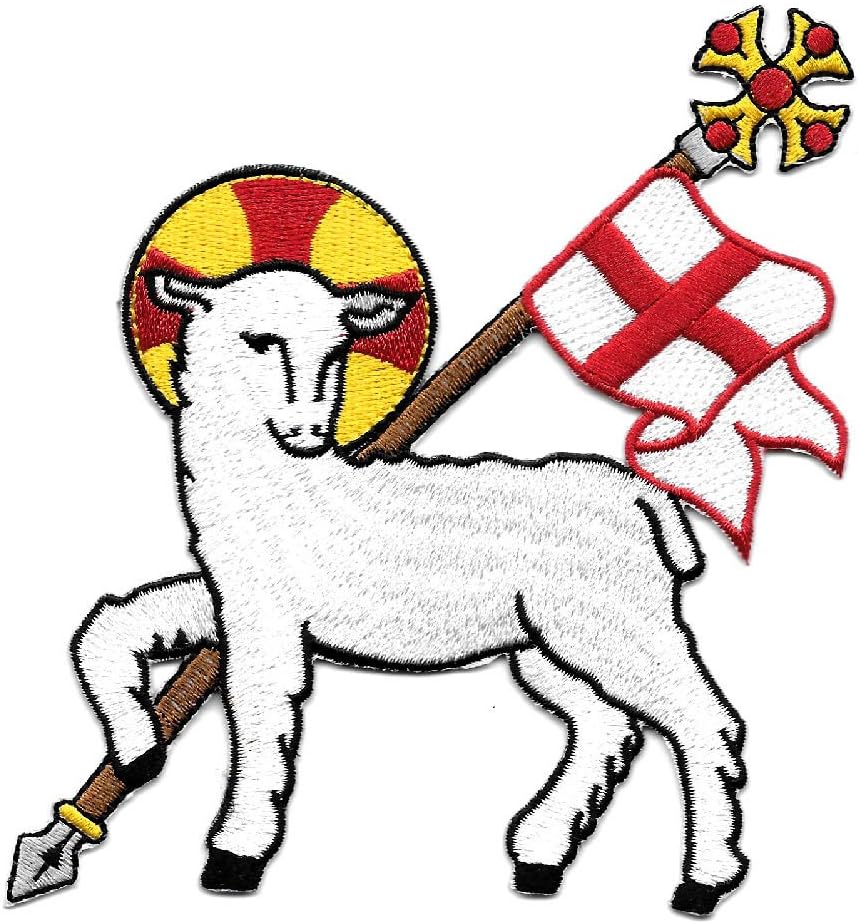 Lamb of God - Agnus Dei - Church - Vestment - Embroidered Iron On Applique Patch