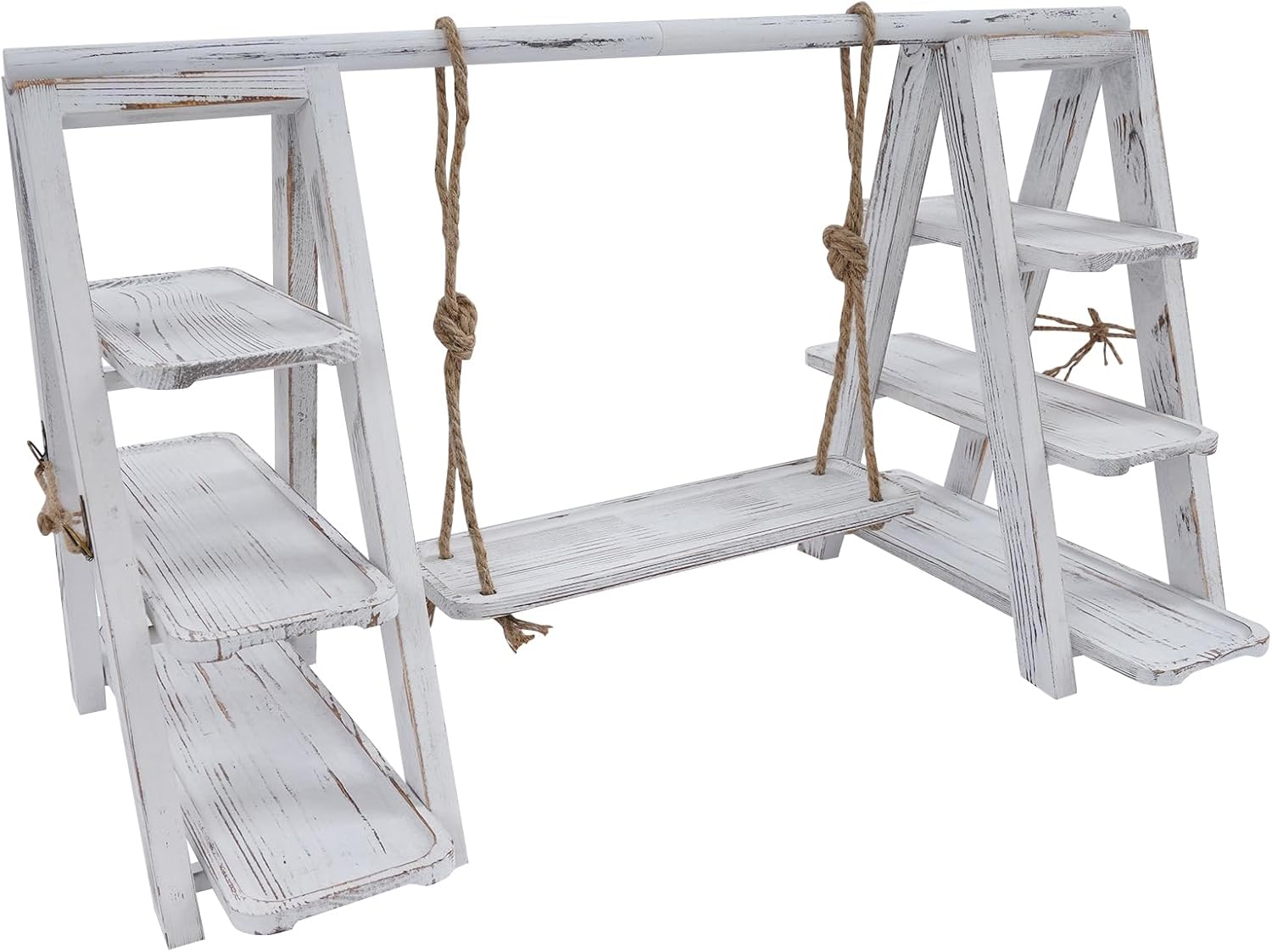 3 Tier Cupcake Stand, Table Display Set with Removable Trays and Adjustable Swing Plate, Countertop Display Serving Ladder Stand for Cake Snack Fruit Chips Bread Centerpieces Catering