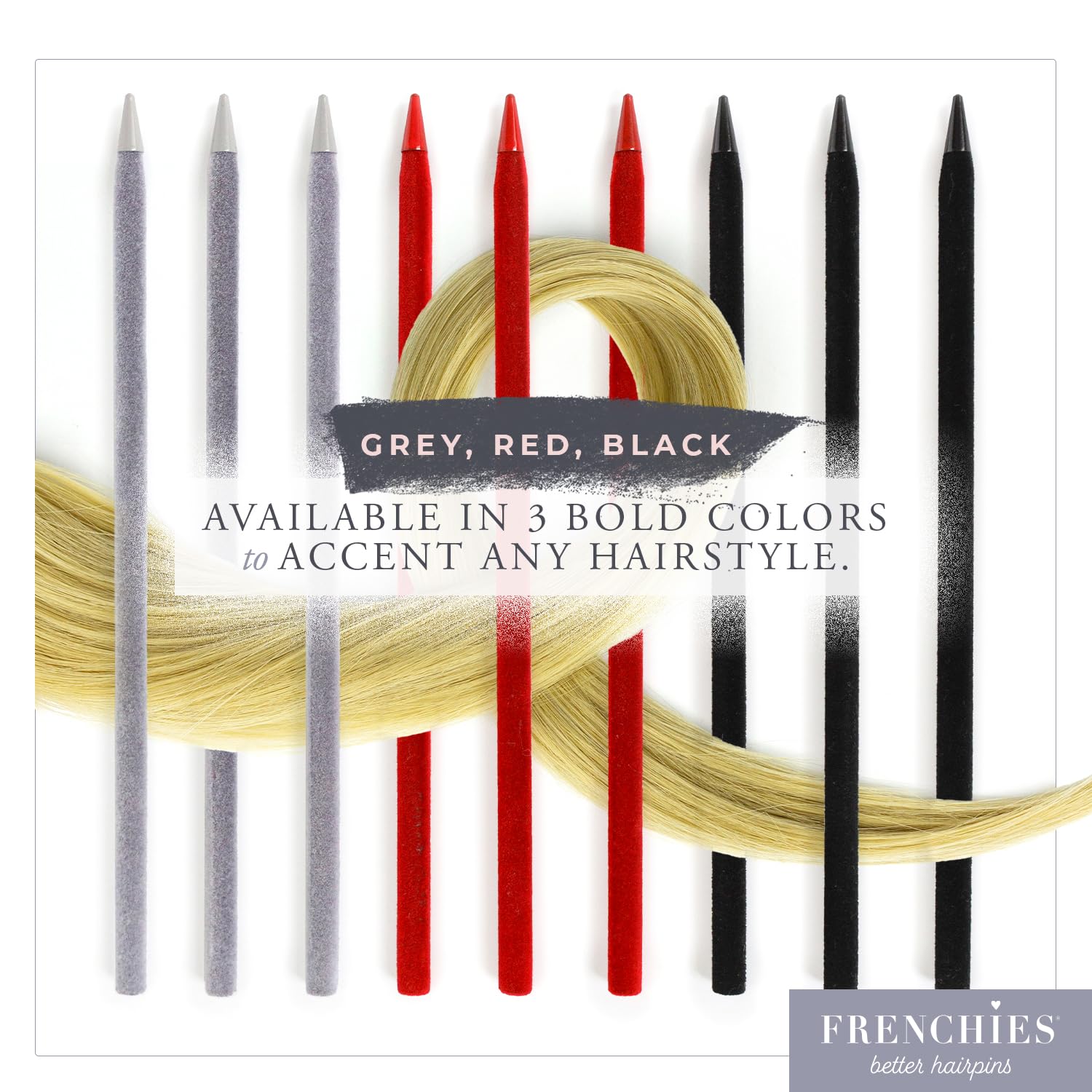 Frenchies French Twist Chinese Hair Sticks, Ultra Flocked Extra Soft Hair Chopsticks for Women Girls, Teens, Buns, Dancers - Image 4