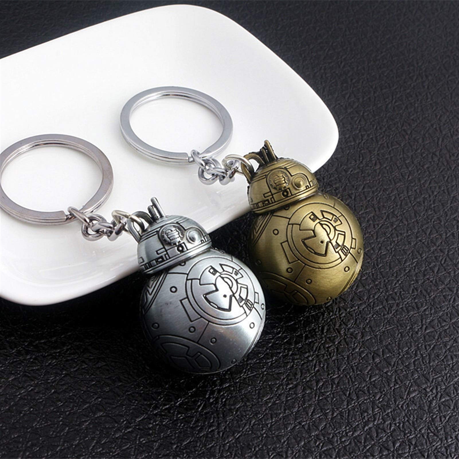 Amazon.co.jp: キーホルダー 2色BB8 RobaotキーチェーンBB-8メタル