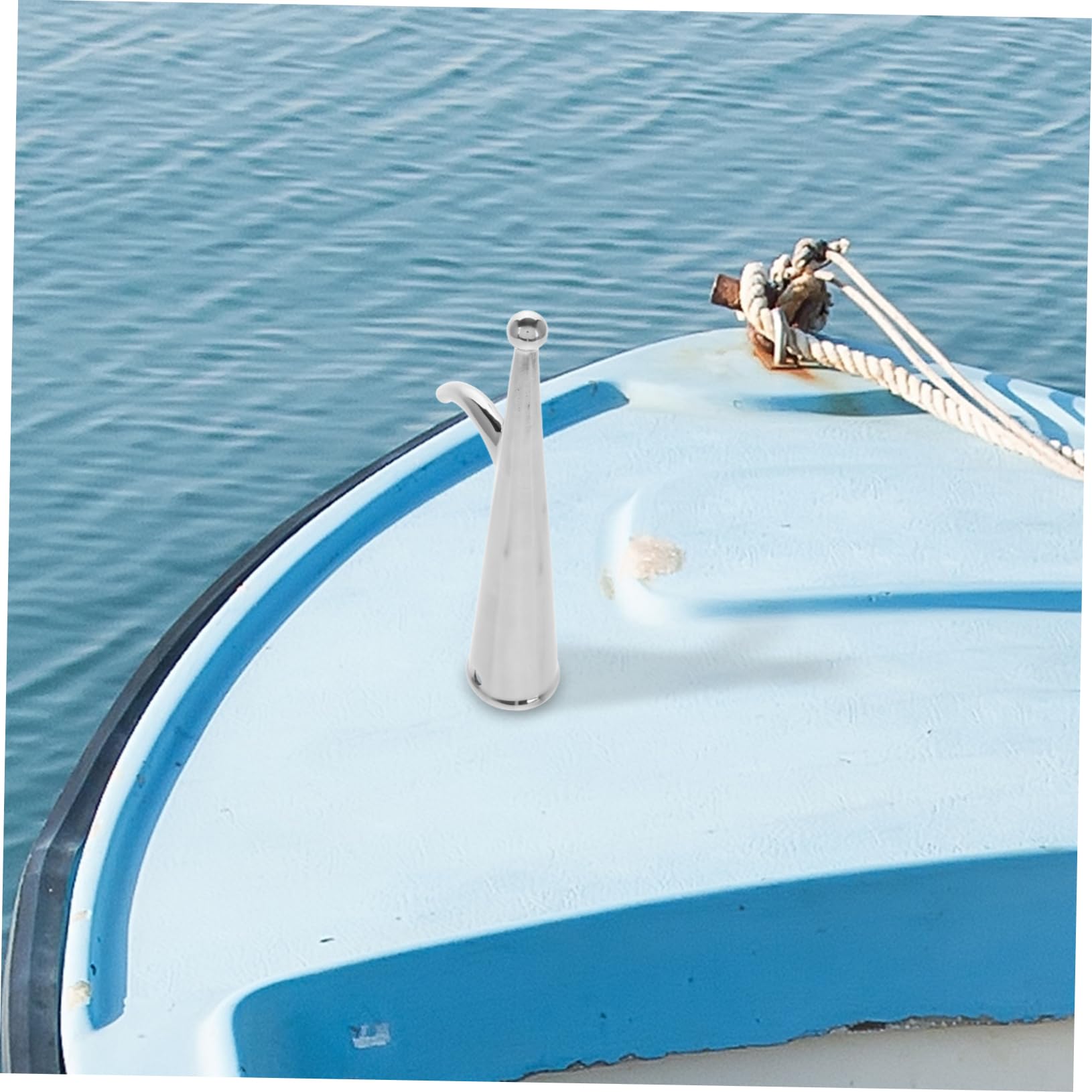 INOOMP Gancio per Barca da Ormeggio in Acciaio Inox, Testa Liscia Argento, Design di Attracco per Yacht e Kayak, Protegge Lo Scafo dai Graffi | Testa per Palo da Barca, Finitura Liscia, Uso Nautico Frequente, Accessorio Hardware per Unità da Docking