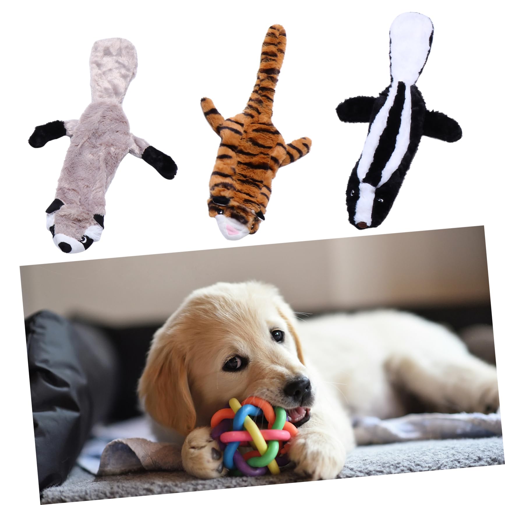 SUPVOX 6pièces Jouet à Mâcher Peluche pour Chiens Jouet Molaire Sonore Accessoire De Nettoyage pour Animaux De Compagnie