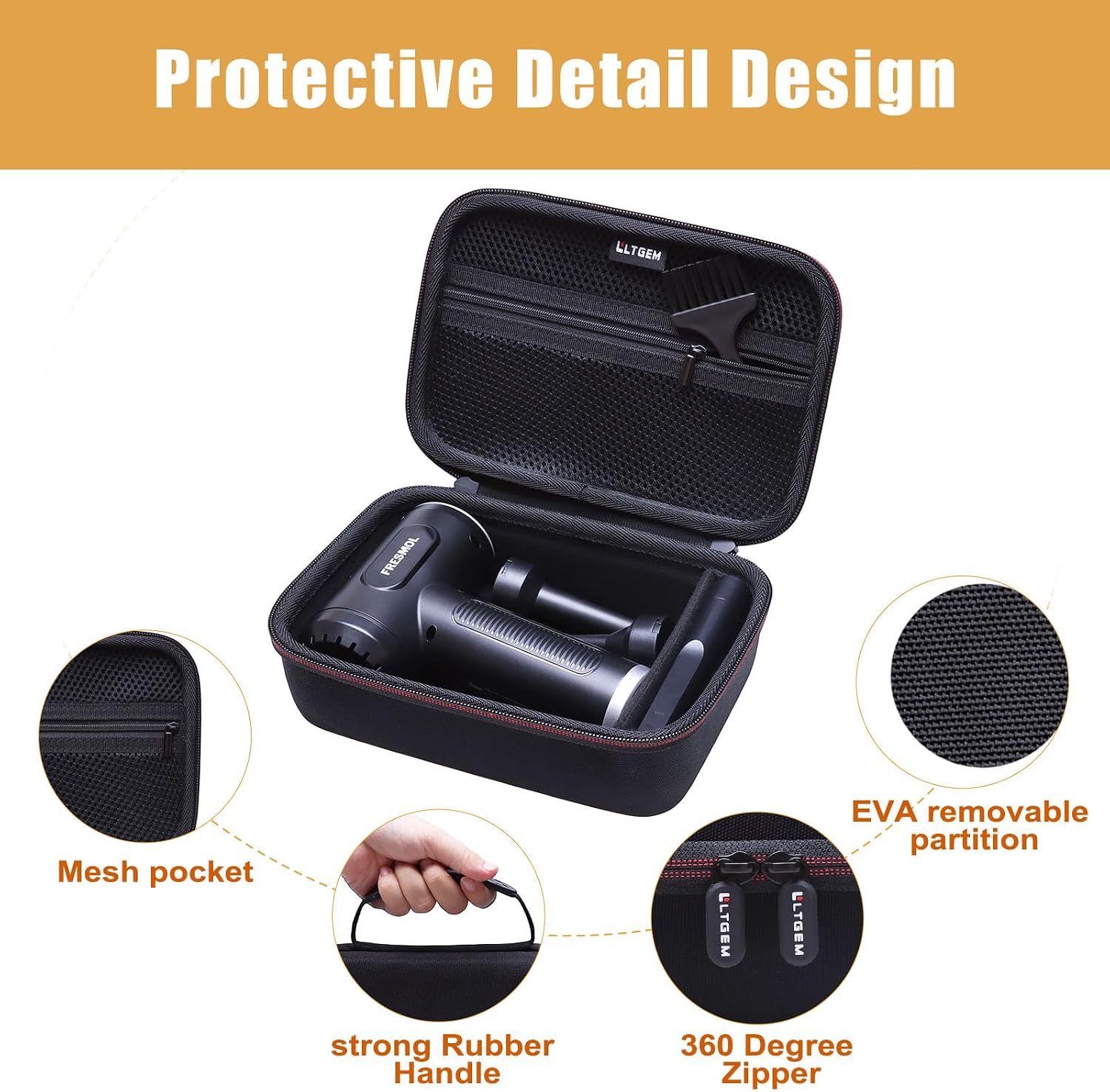 LTGEM Air Duster Case Compatible with FRESMOL 3-Speed Settings Compressed Air Duster, Black(Case Only)
