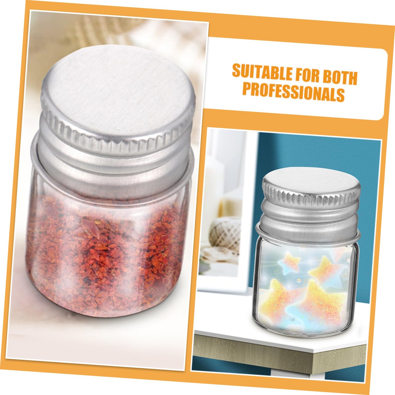 Glass Sample Vials with Aluminum Caps 5ml 48 Pack