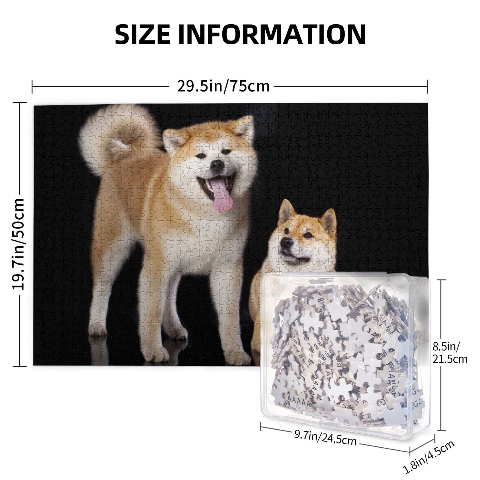 Amazon.co.jp: 柴犬 秋田犬 犬柄(1) アニメ ジグソーパズル 1000