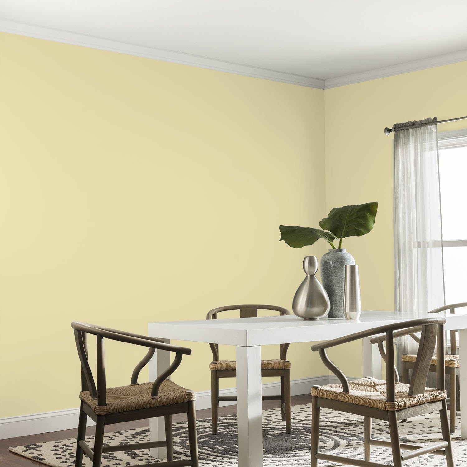 Glidden Total Interior Wall Paint & Primer All-in-One, Star Bright/Yellow-Green, Eggshell, 1 Gallon