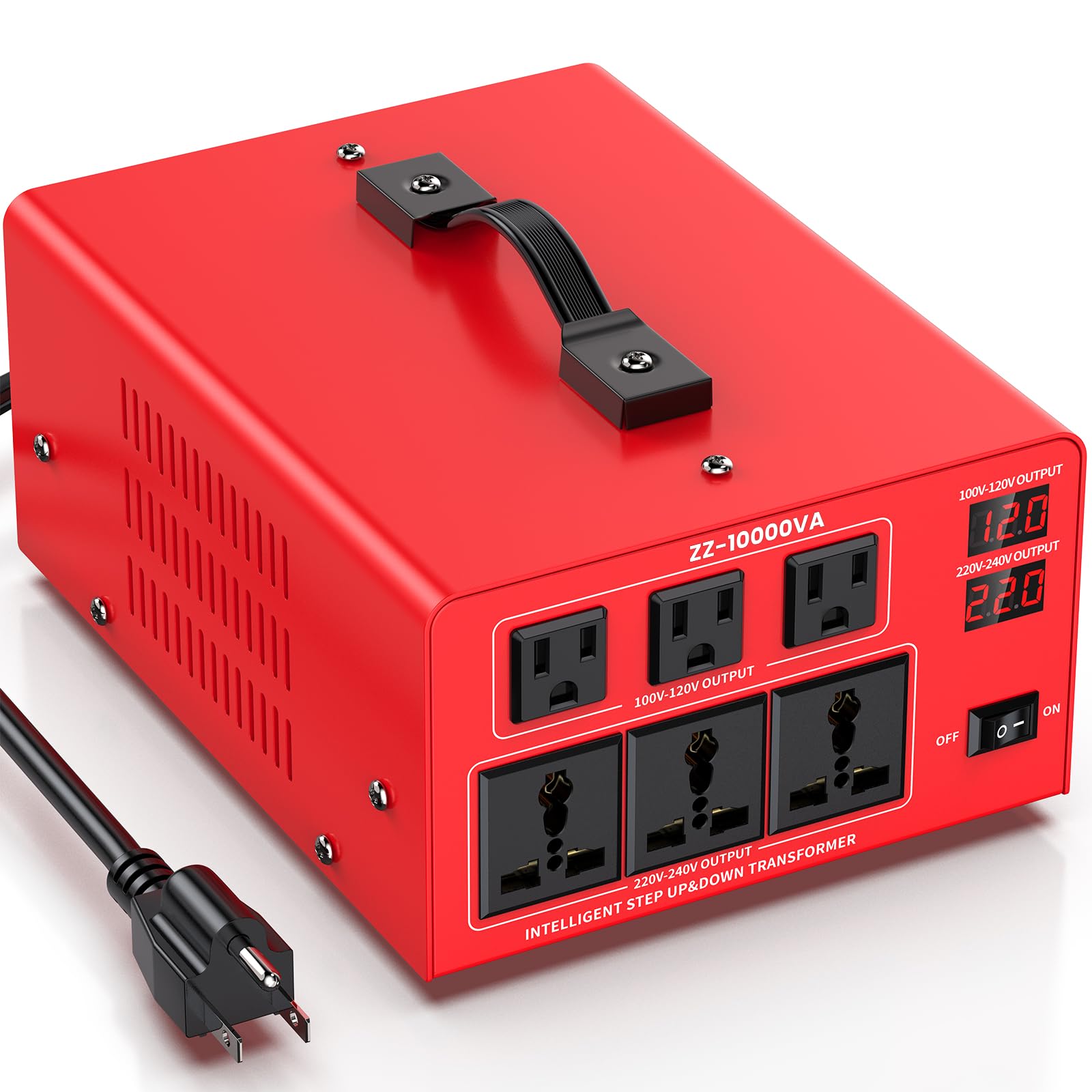 View 1 of 10000VA Step Up/Down Voltage Transformer Converter 110/120V to 220/240V