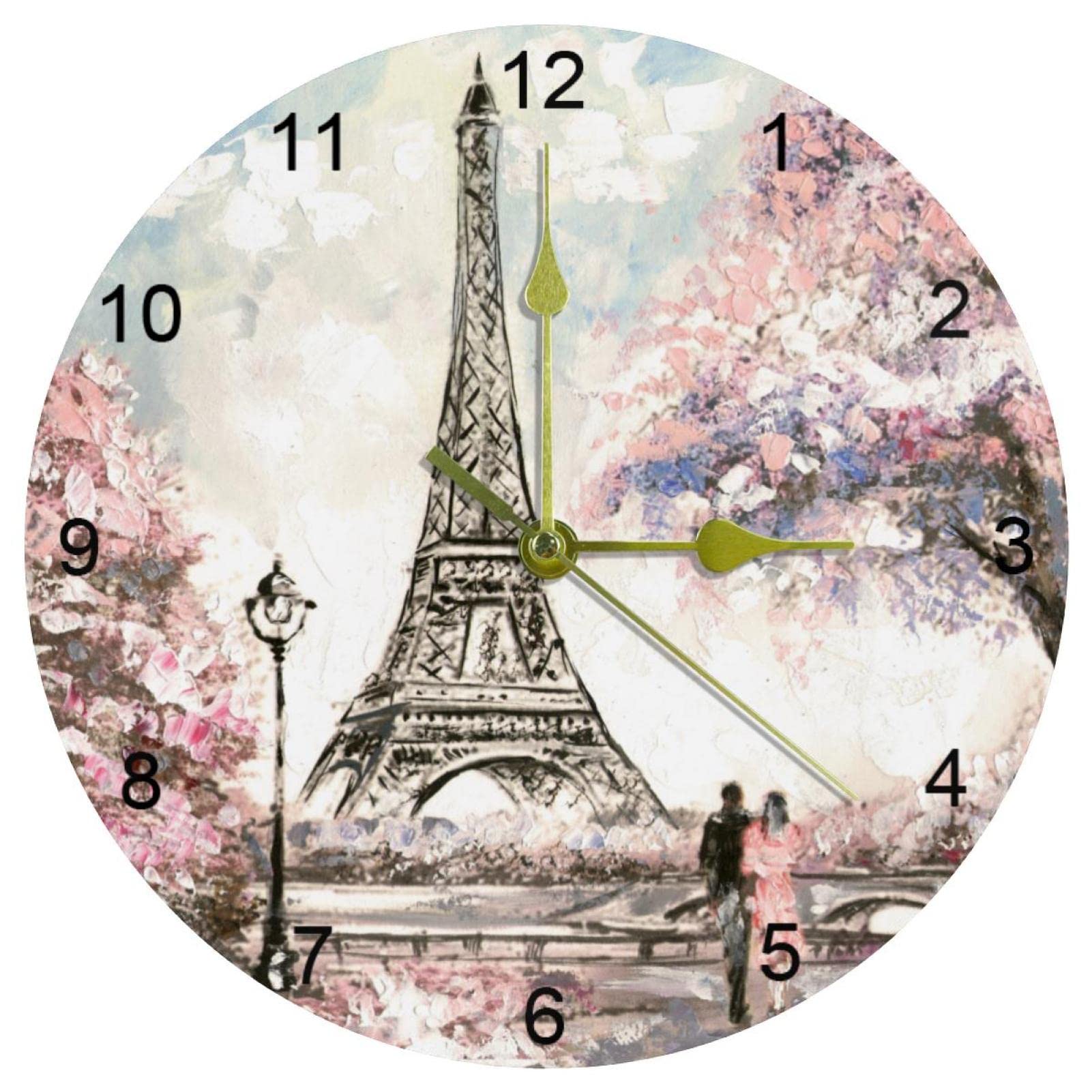 Horloge murale à piles sans tic-tac résolvant les bruits de salon et de cuisine