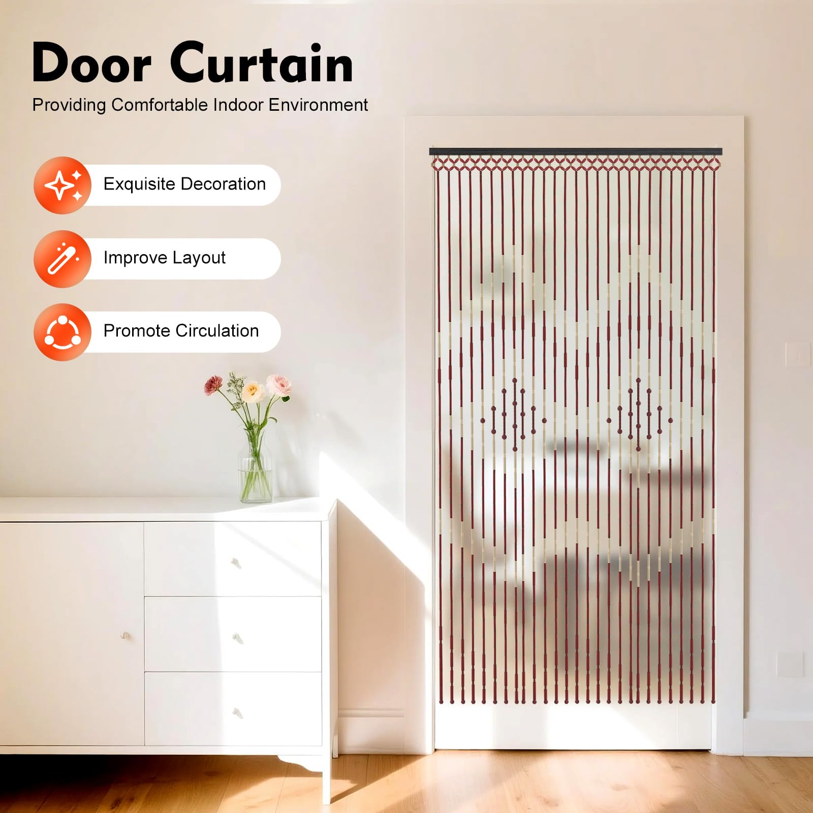 Tenda con perline fatta a mano: decorazione boho per porte, finestre e pareti - Italia