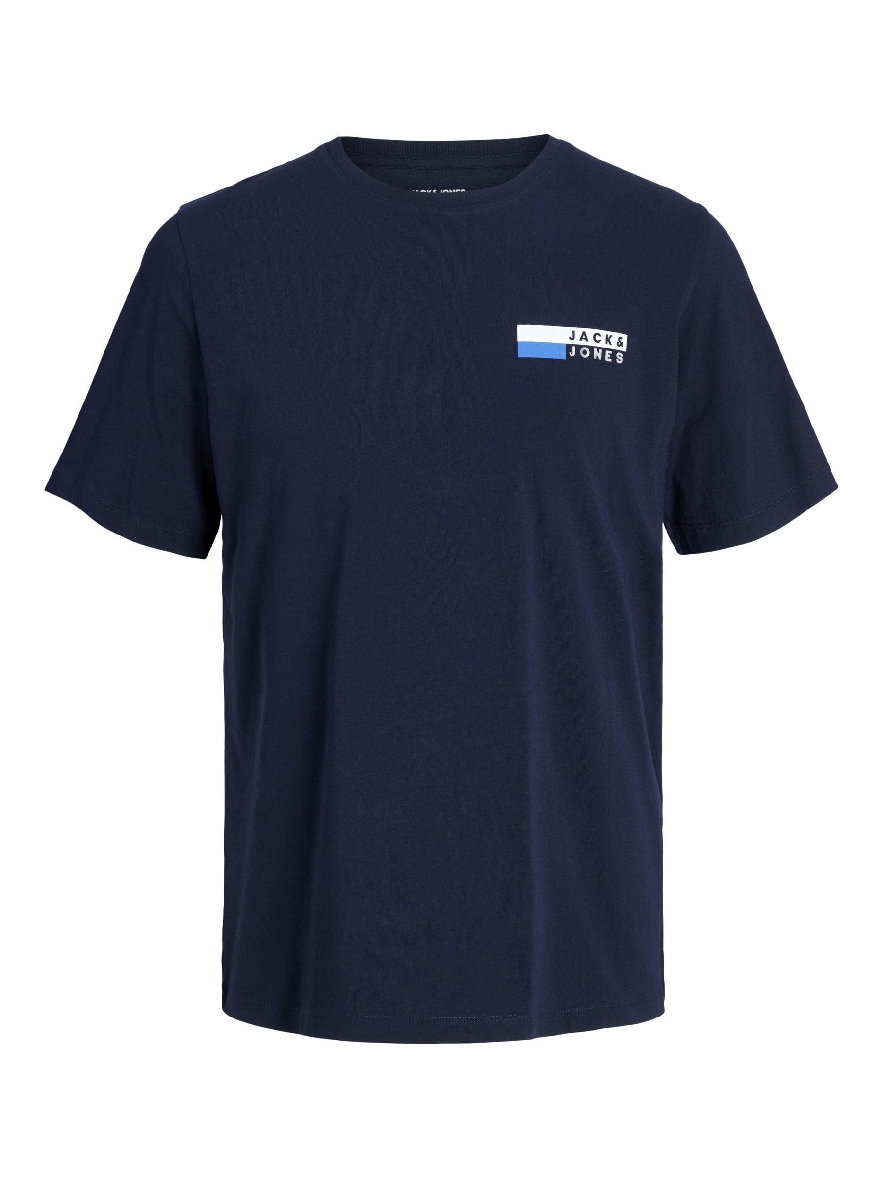 JACK & JONES Male Logo T-Shirt, Navy Blazer 1, S