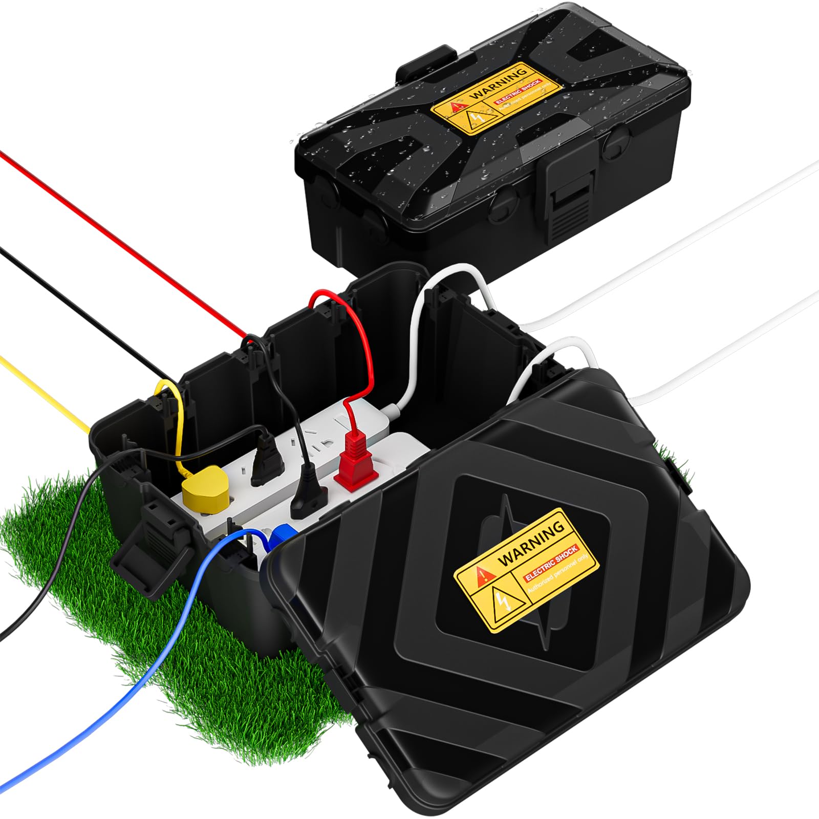 Caja Estanca Exterior Electrica, Apritsce 2 Piezas Caja Electrica Exterior Impermeable IP54, Caja Estanca Caja Regleta Enchufes, Caja Cables para Cables de Extensión, Enchufes de Jardín