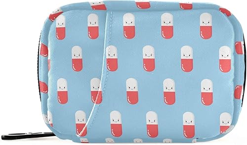 Miniatura 1 de Pastilleros de viaje para pastillas y cápsulas, pastillero portátil, pastillero de 7 días, organizador de suplementos vitamínicos con cremallera