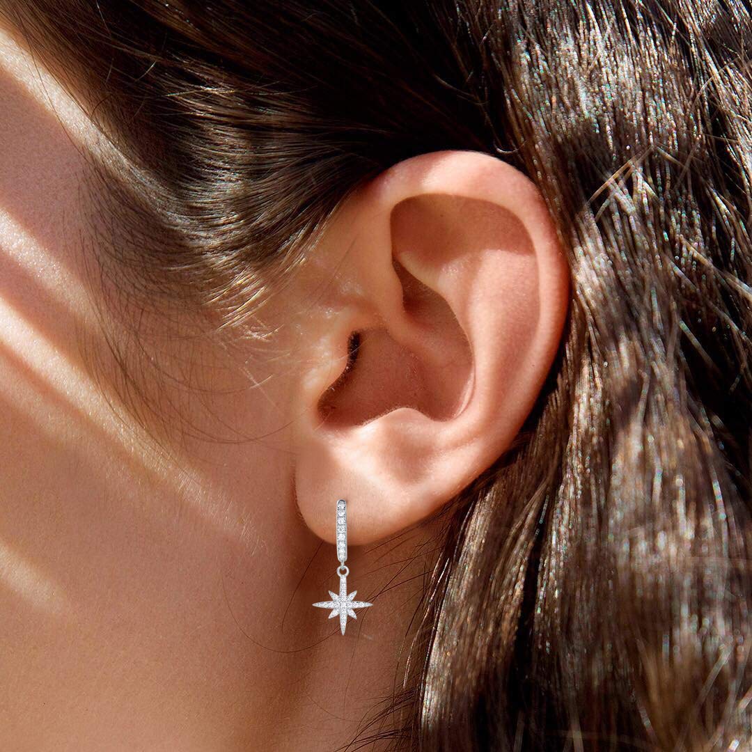 Orecchini a Cerchio a Forma di Cammello/Cavalluccio Marino/Granchio/Tartaruga di Mare in Argento 925 Gioielleria per Donna Ragazze Bijoux