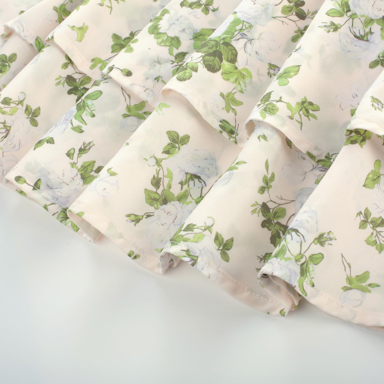 Scarlet Darkness Summer Sundress for Women Floral Sleeveless Spaghetti Strap Dress: Green Floral Medium