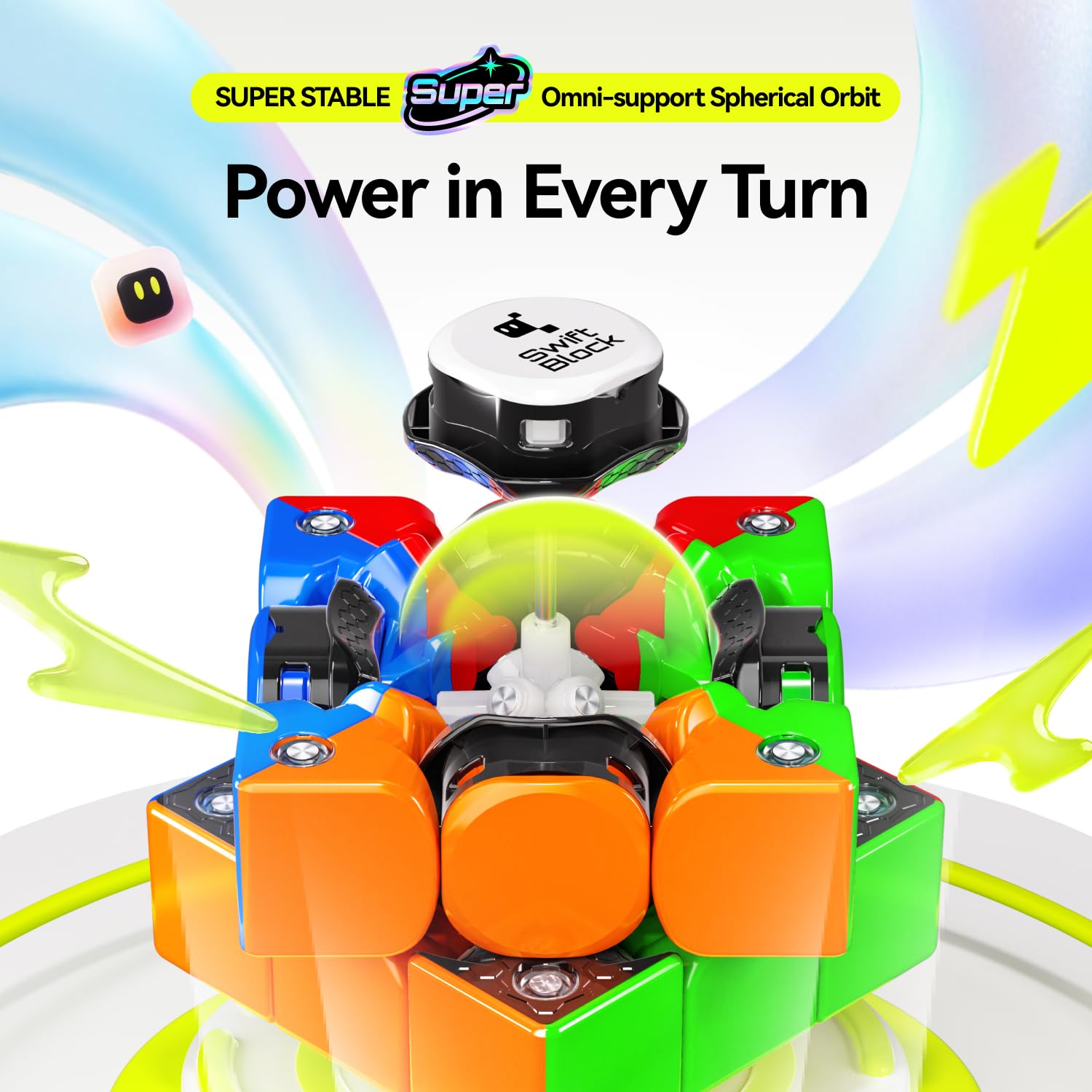 Swift 3x3 Super Maglev Speed Cube, Super Magnetic Levitation & Superior Handfeel, Puzzle Game Brain Teasers Toy for Kids Beginners Holiday Birthday Gifts, Swift Block 2026 Flagship UV Version - 4