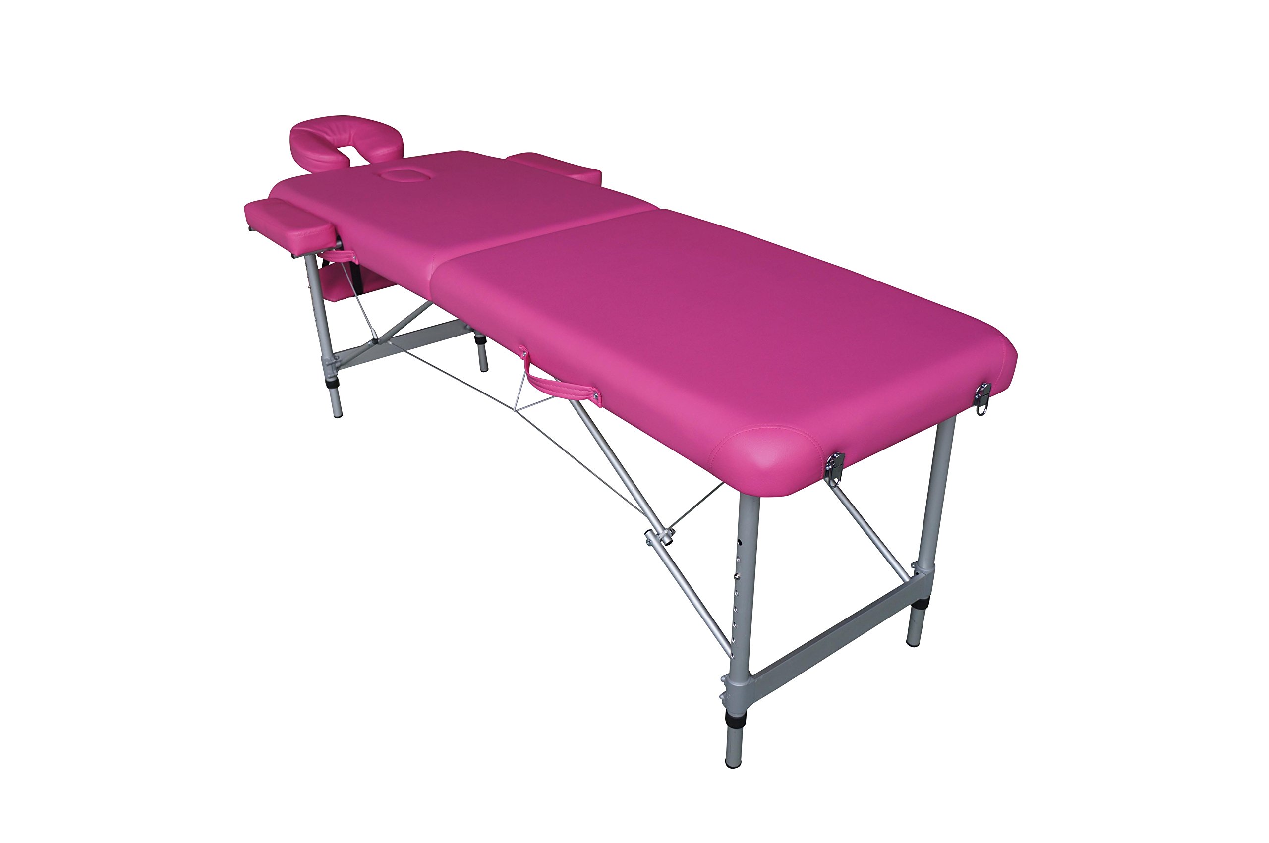 Polironeshop Titano Camilla portátil Ligera Aluminio para Masaje estética NO Respaldo (Rosa) — view 2