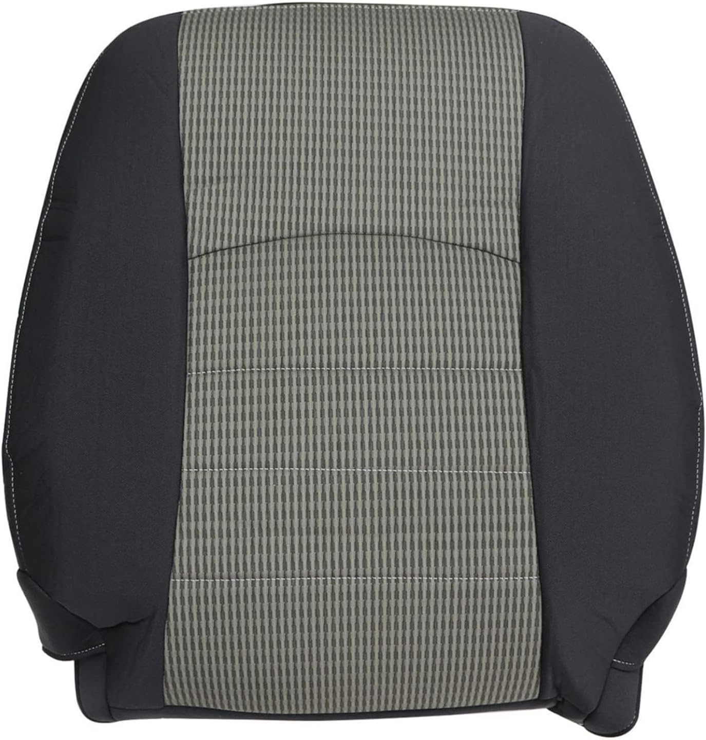 Priprilod Gray Driver and Passenger Side Bottom & Top Lean Back Replacement Cloth Seat Cover & Driver Foam Cushion Compatible with Dodge Ram 1500 2500 3500 4500 5500 2009 2010 2011 2012
