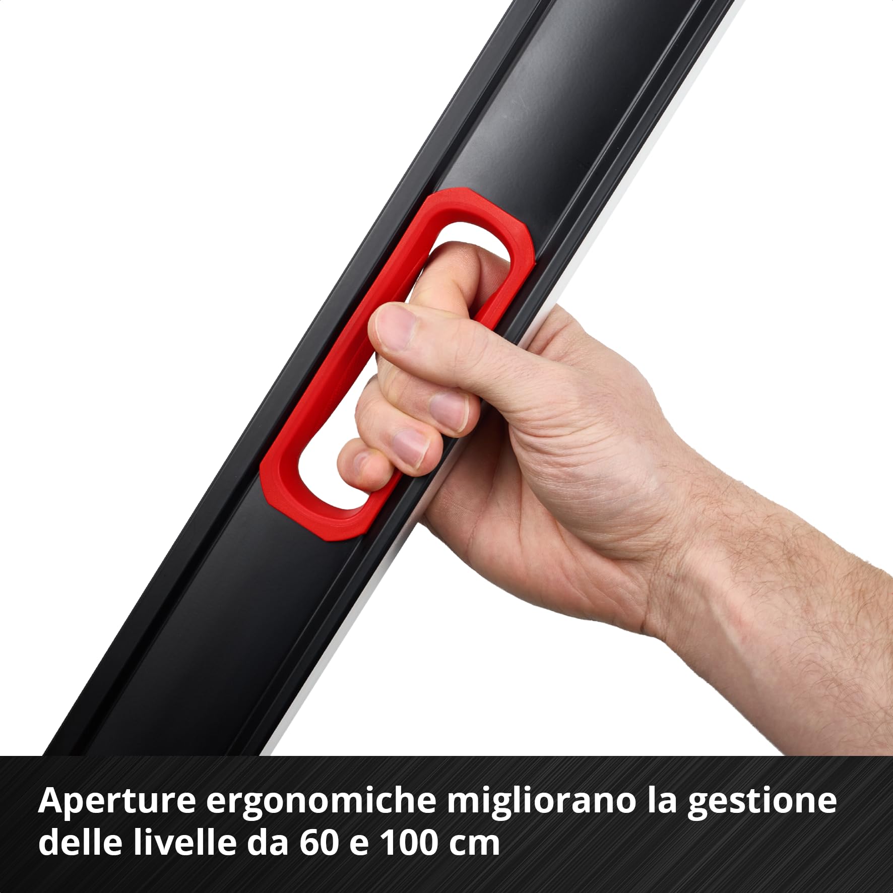 Einhell set di livelle professionali da 3 pezzi, 40/60 / 100 cm | Profilo alluminio | 3 fiale | base magnetica | precisione ±0,5 mm/m | terminali gomma | borsa trasporto incl.