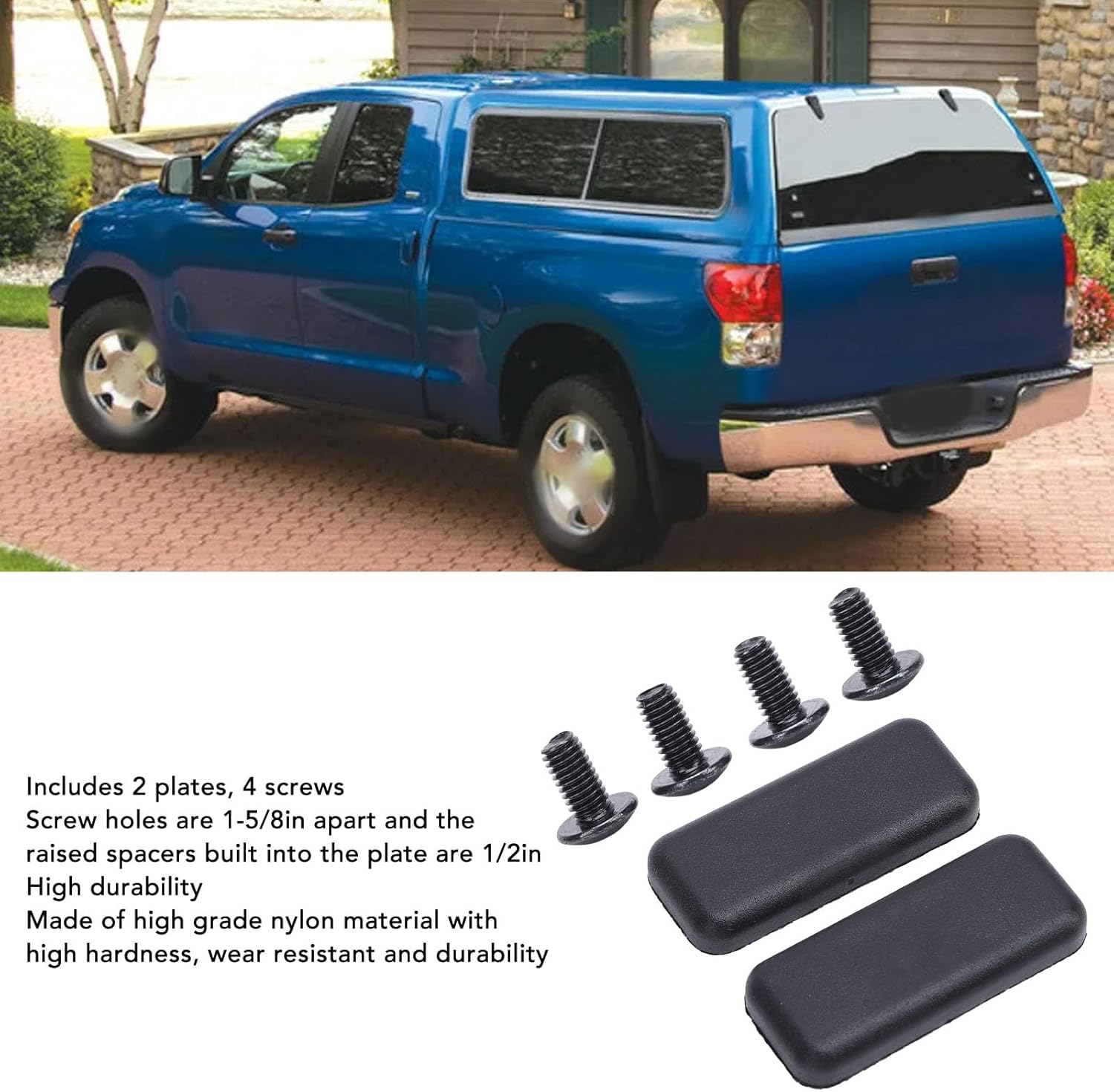 Srliya 6PCS Rear Door Mounting Plates with Screws 64658 for LEER 100XR 100XL 100XQ 180XR 180XL Series Truck Caps