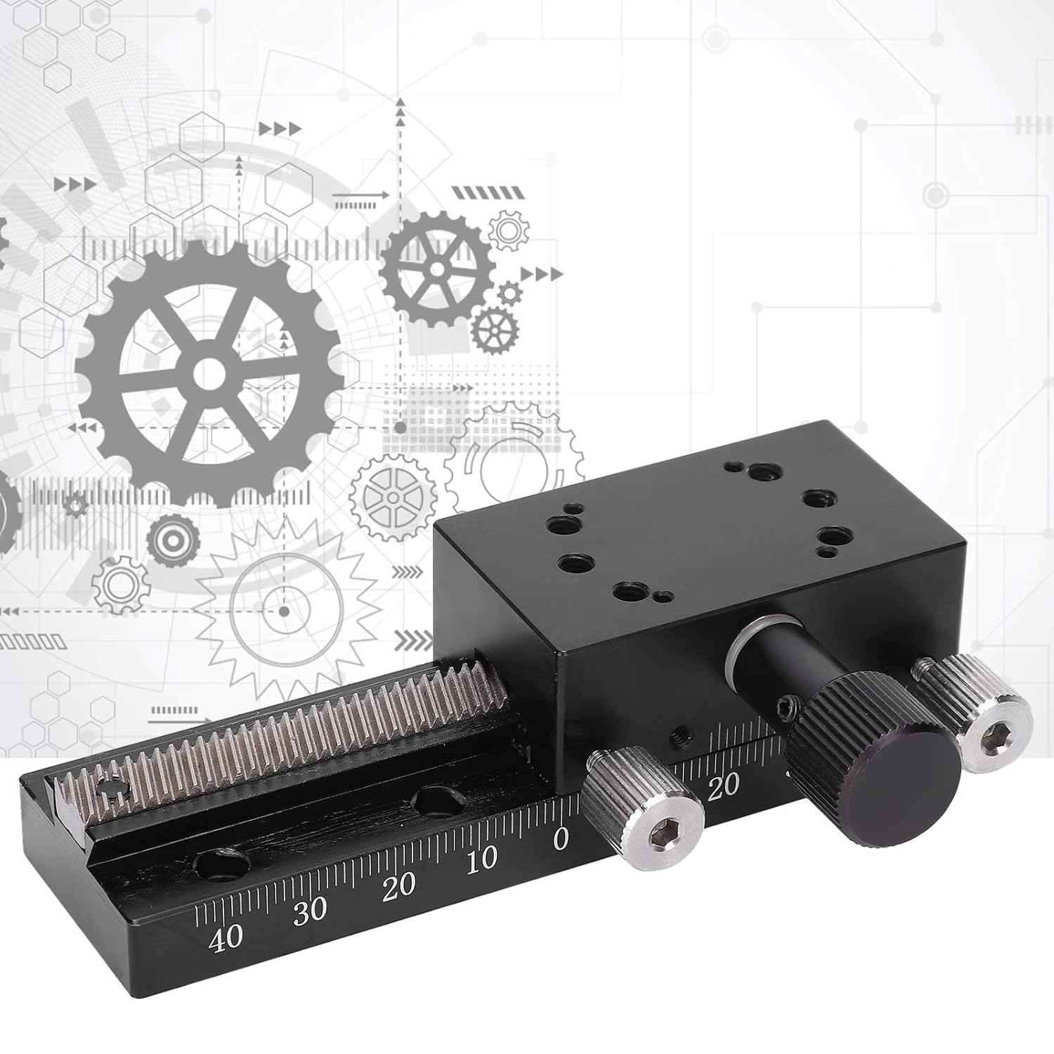 30 x 50mm Sliding Stage, Linear Translation Manual Fine Tuning Trimming, Manual Trimming,Aluminum Alloy, Good Using Effect