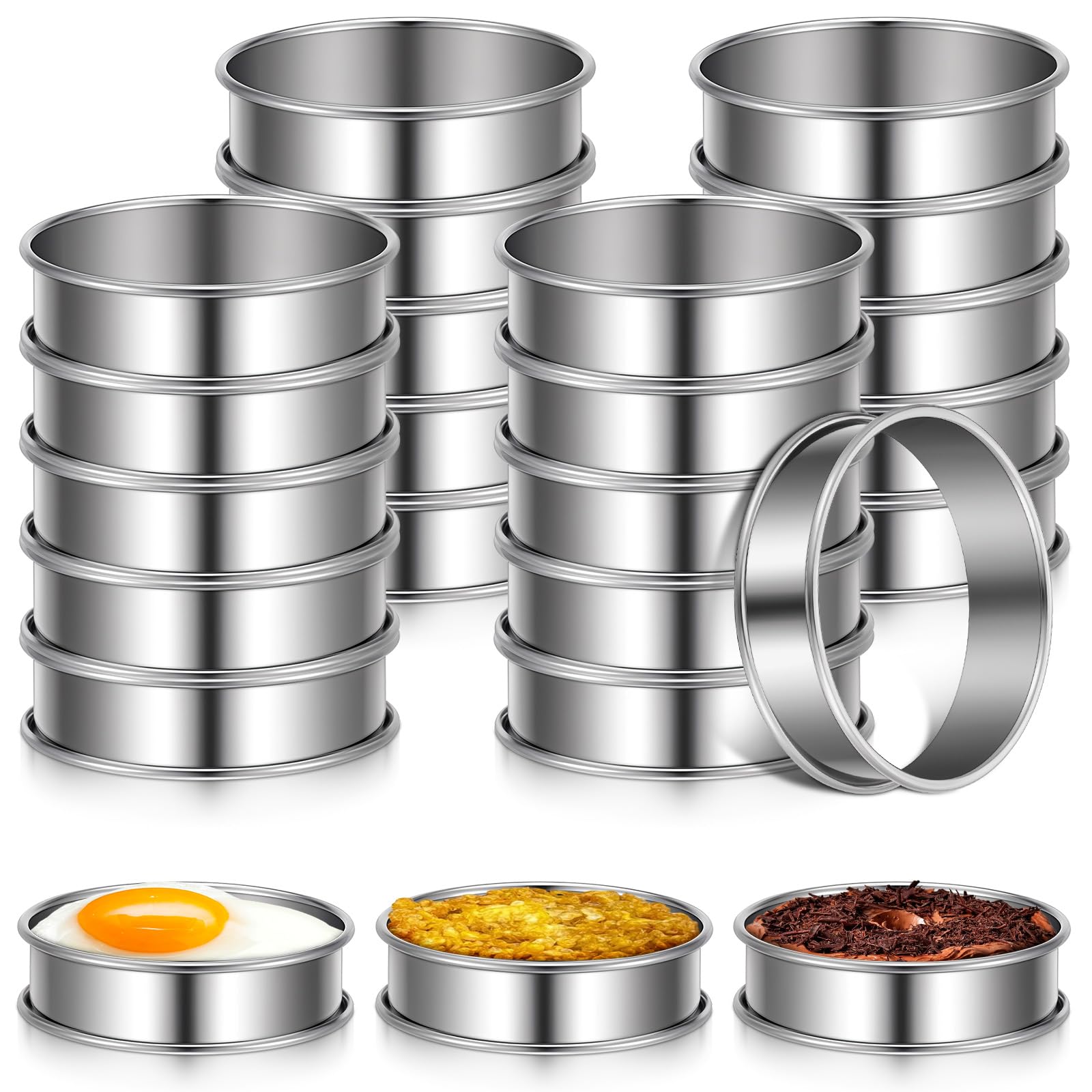 Stainless Steel Cookie Rings - 12 Pack -8