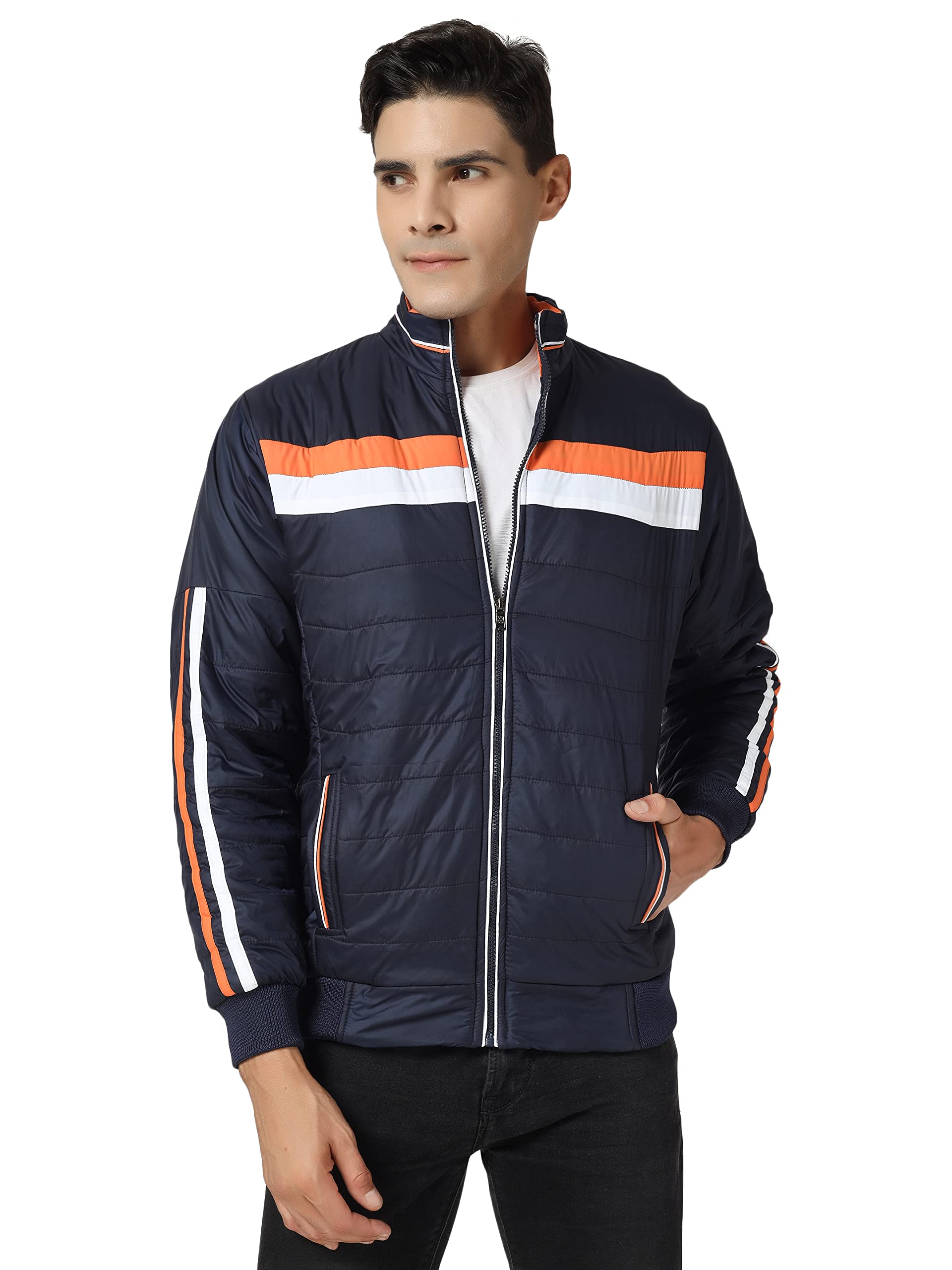 Men's Quilted Jacket Jerkin (XL, Dark Blue)