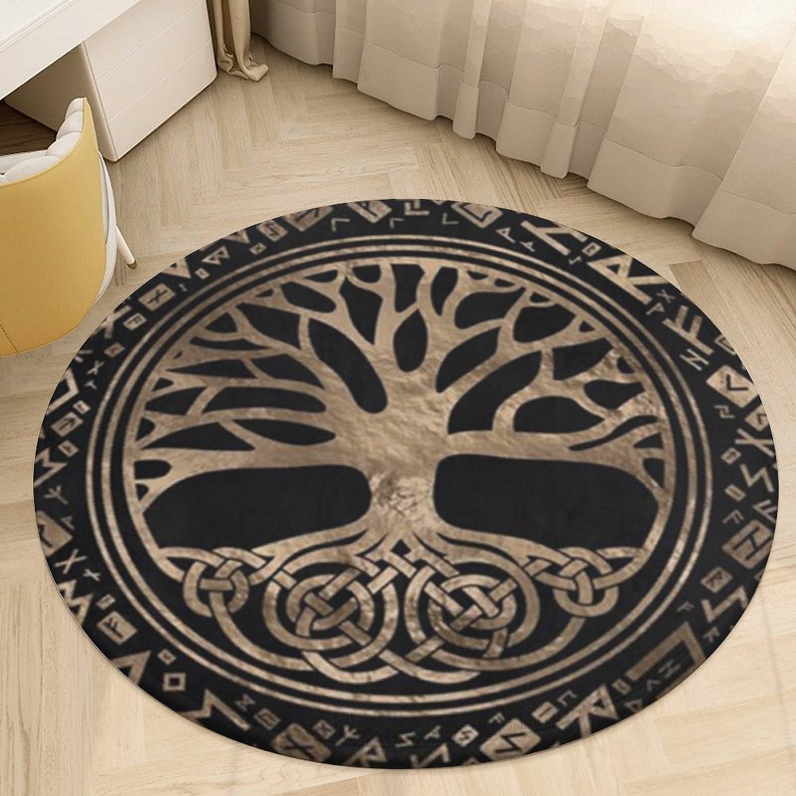 Tapis de salon flanelle Viking lavable et coussin de chaise protecteur