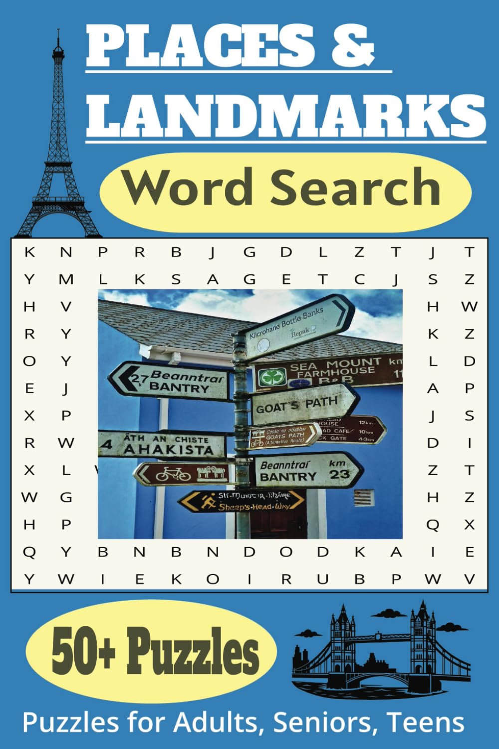 Places and Landmarks Word Search for Adults: Word Find Puzzle Book About Legendary Landmarks, Natural Wonders, and Historic Sites| 50+ puzzles with solutions | 6x9 inches