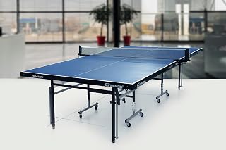 GYMNCO PlayMax 18 MM Table Tennis Table | Anti-Glare Playing Surface | 50 MM Castor Wheels | Smooth & Stable Play | Ideal for Home & Family (Free2 Bats,Balls & Cover