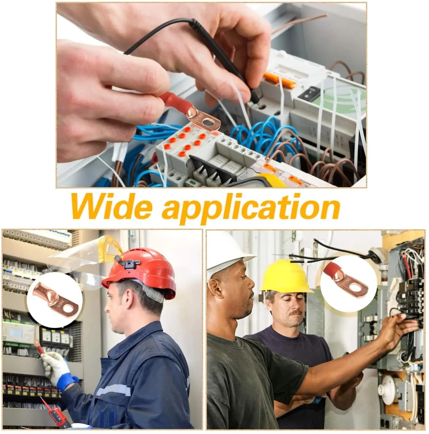 Lot de 40 connecteurs de câble SC en cuivre étamé avec tube thermorétractable