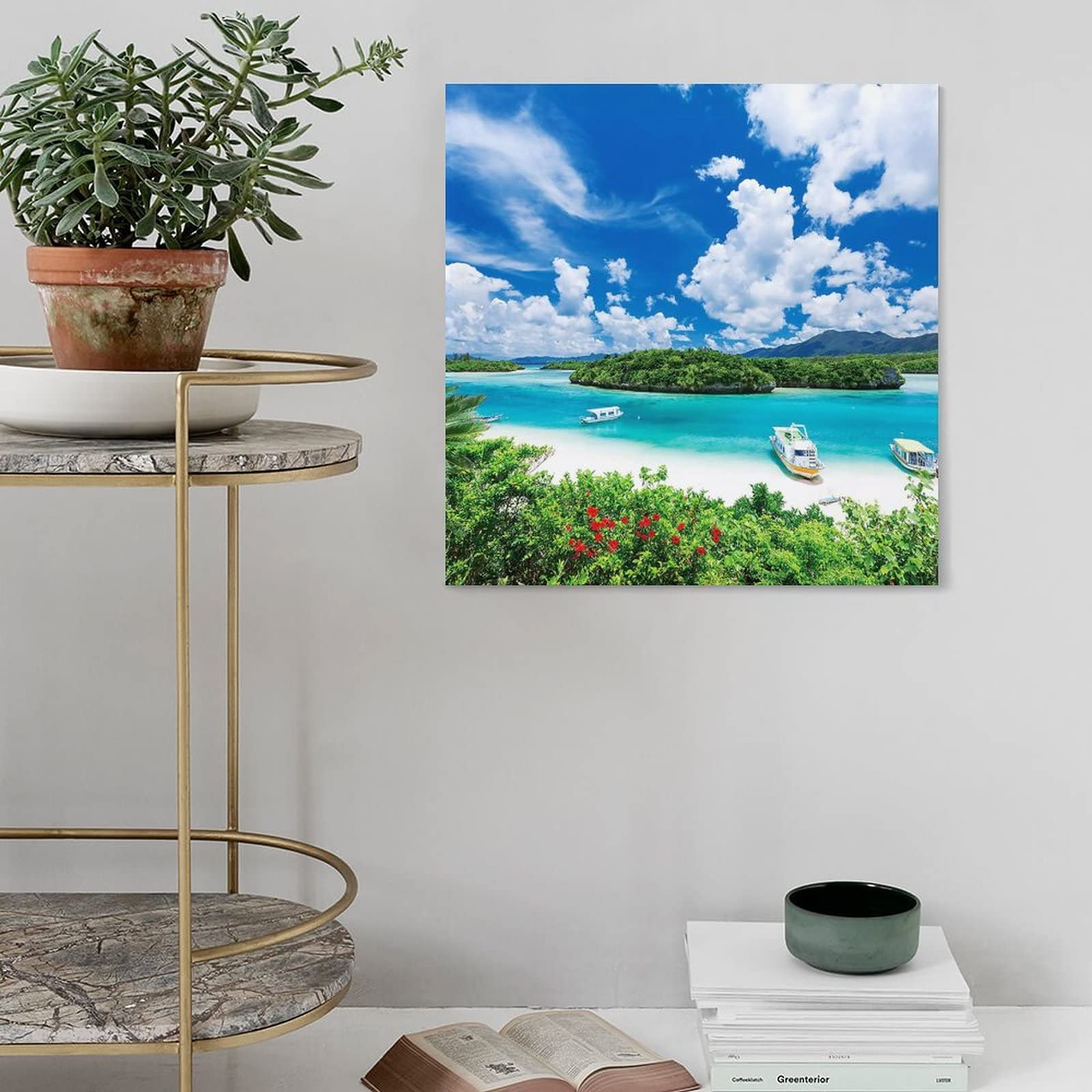 Amazon.co.jp: アートパネル 正方形 キャンバス絵画 日本の風景