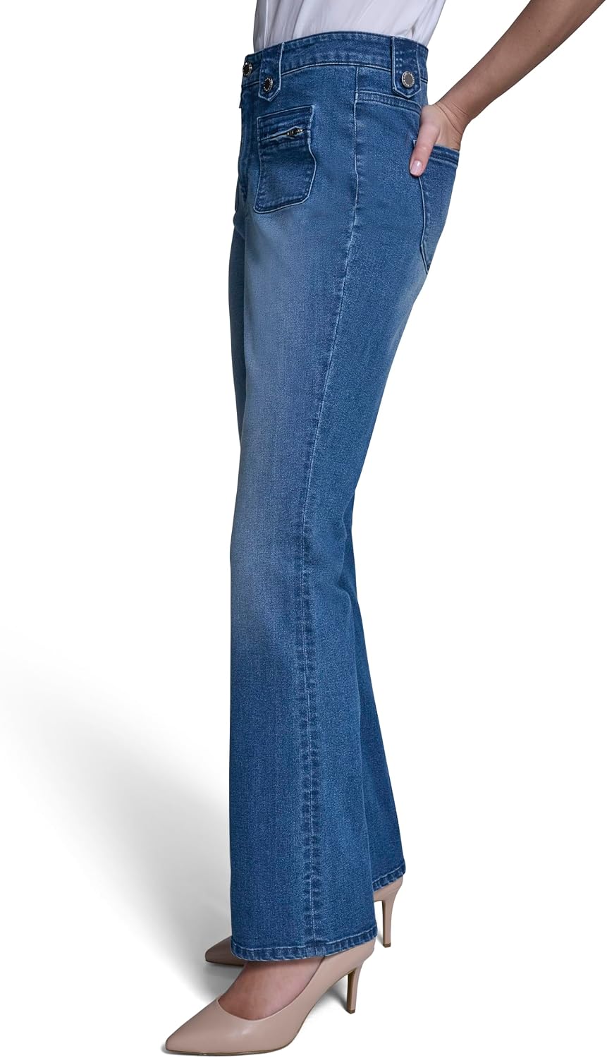 Karl Lagerfeld Women's Super Stretch Front Pocket Jean