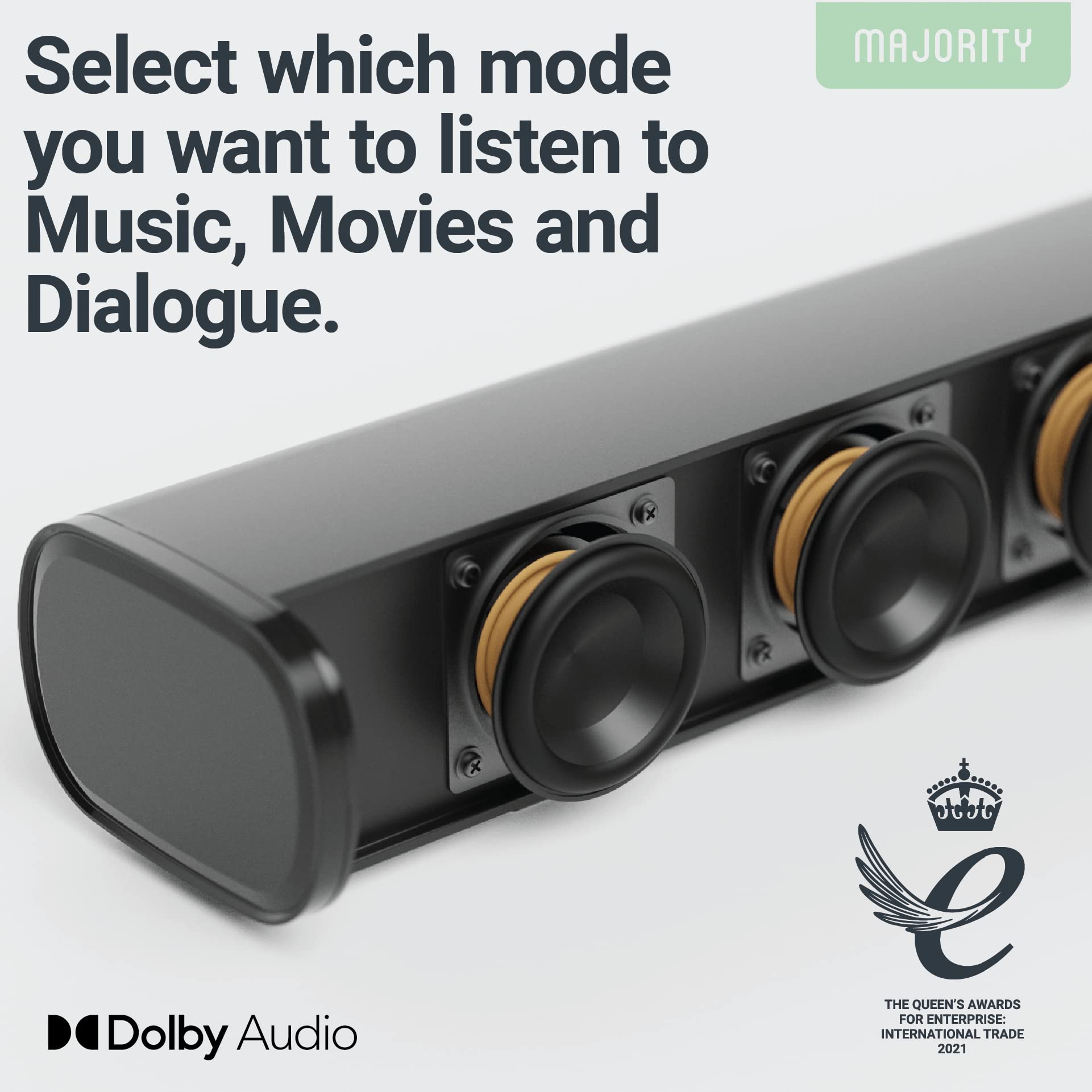 Majority Everest 5.1 Dolby Audio Surround Sound System with Soundbar 300 WATT with Wireless