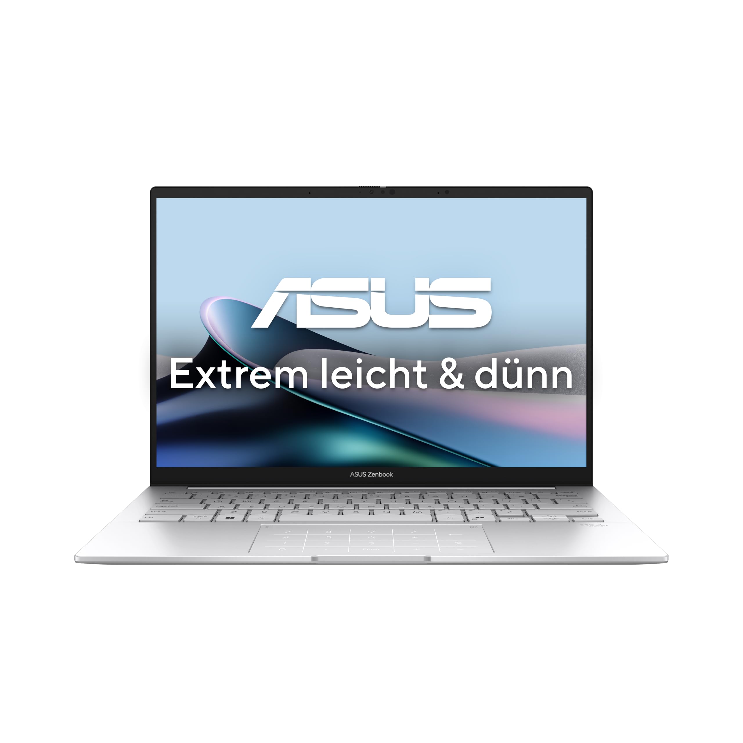 ASUS Zenbook 14 UX3405CA Ordinateur Portable | Copilot+ PC | Écran OLED 14" WUXGA 16:10 | Intel Core Ultra 7 255H | 16Go RAM | 1To SSD | Intel Arc | Win11 Home | Clavier QWERTZ | Argent
