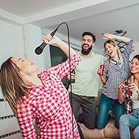 Vista 7 de Micrófono de mano con cable, micrófono vocal dinámico cardioide de mano dual con interruptor de encendido/apagado, cable de 13 pies, conector