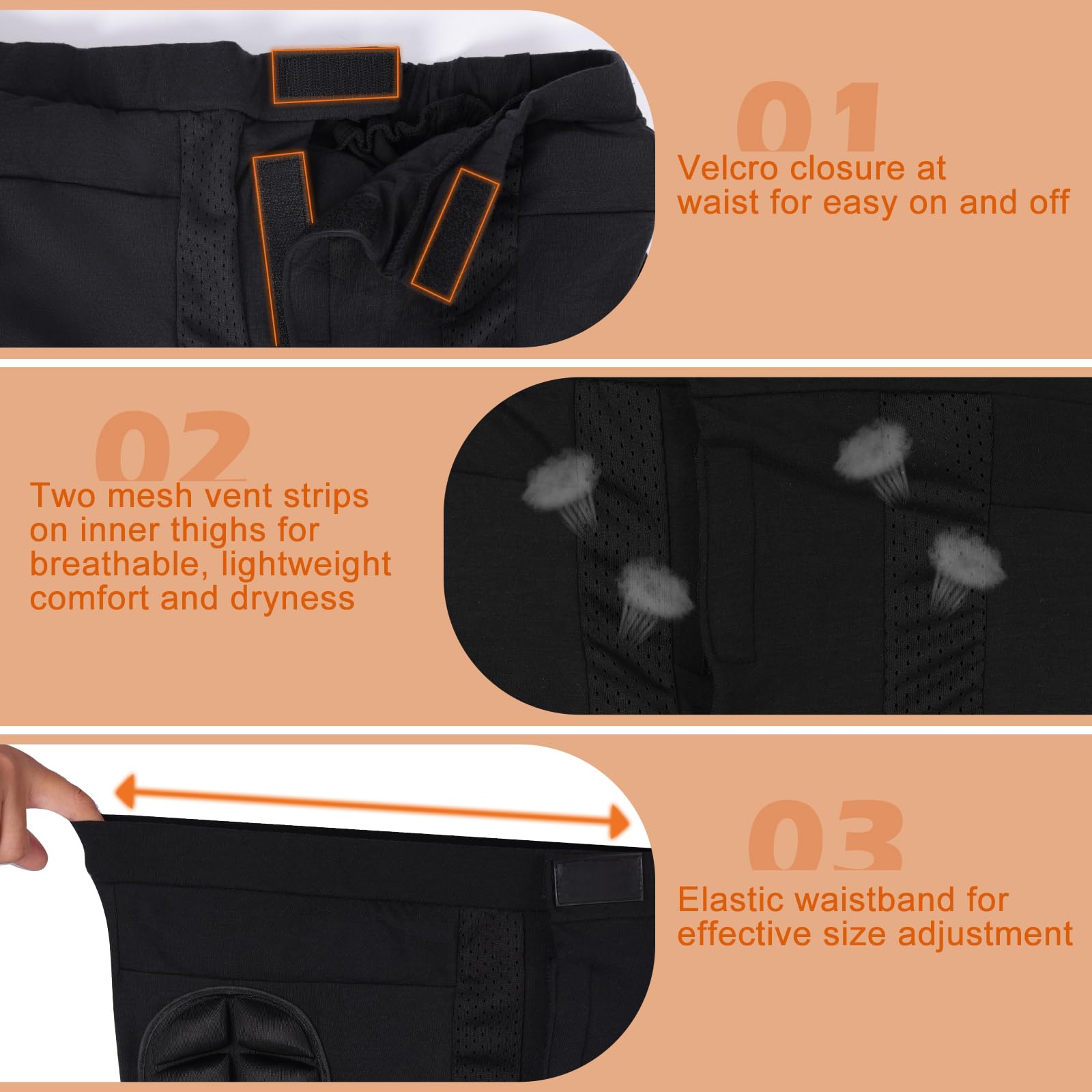 AOOWU Pantaloncini Protettivi Imbottiti per Snowboard, Protezione 3D Anca Coscia Coccige