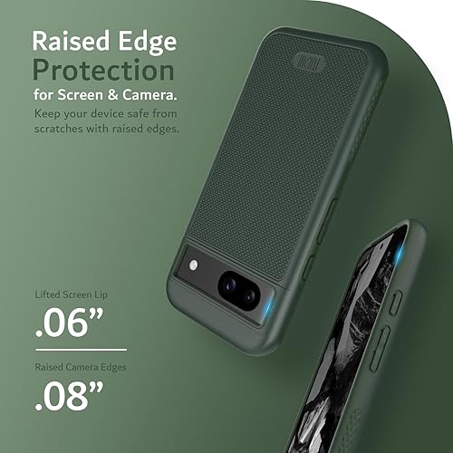 Vista 148 de TUDIA MergeGrip - Funda para Google Pixel 7a 2023, [probada en caídas de grado militar] borde elevado para protección de pantalla y cámara, doble