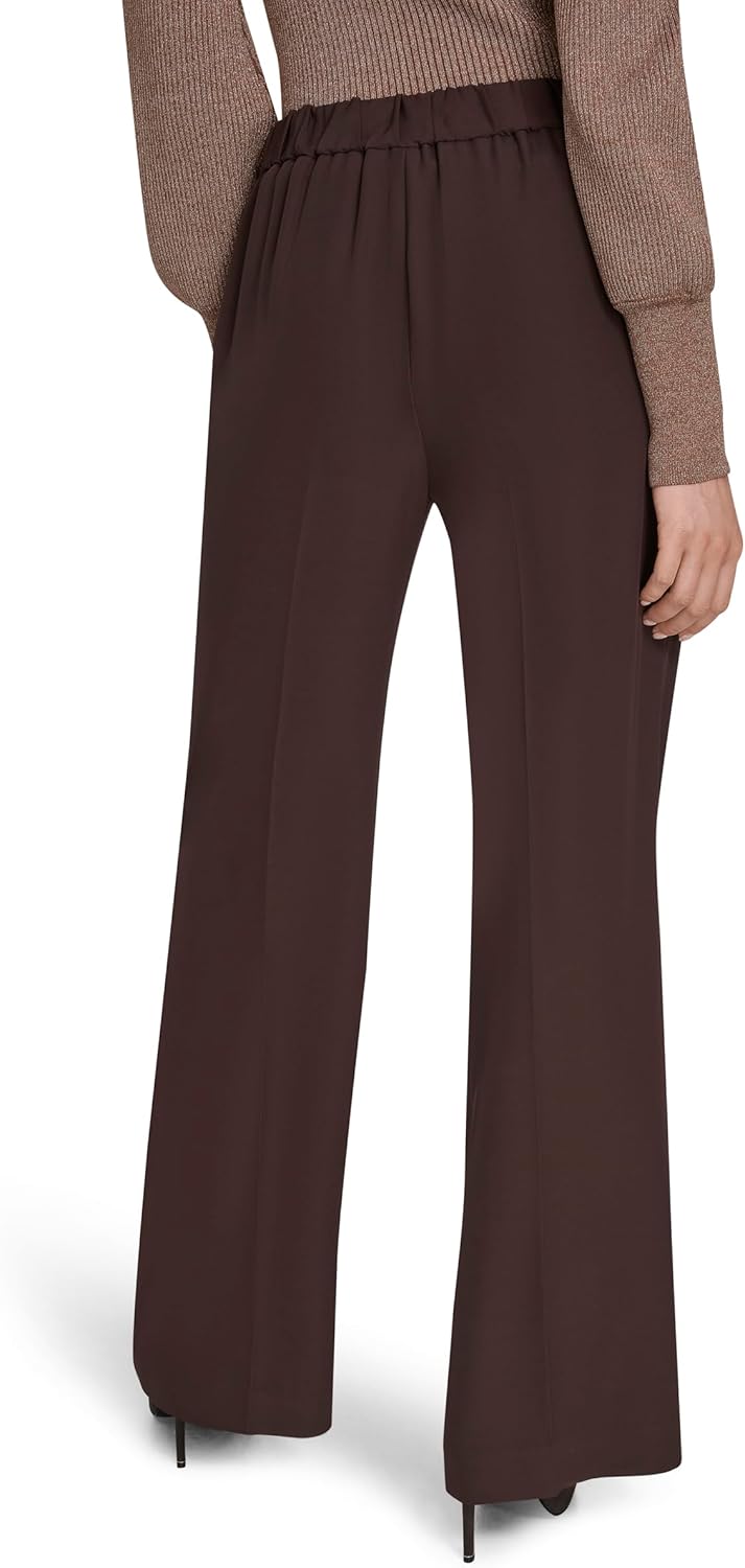 Halston Womens Long Hardware Detail Wide Leg Pant - Image 6