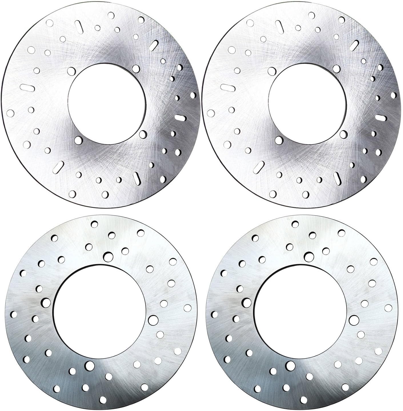 4 Pack Front & Rear Brake Rotor Discs Compatible with Polaris Ranger Sportsman ACE 325 400 450 500 570 700 800 900 ETX EV GEM EM1400 M1400 Gas LSV Stainless Steel Disc OEM # 5244314 5248250