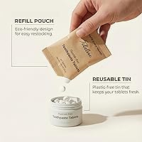 Vista 9 de Smile More - Tabletas de pasta de dientes con flúor, anticaries y veganas, cero residuos, ecológicas, aptas para viajes, repuesto de suministro de 1